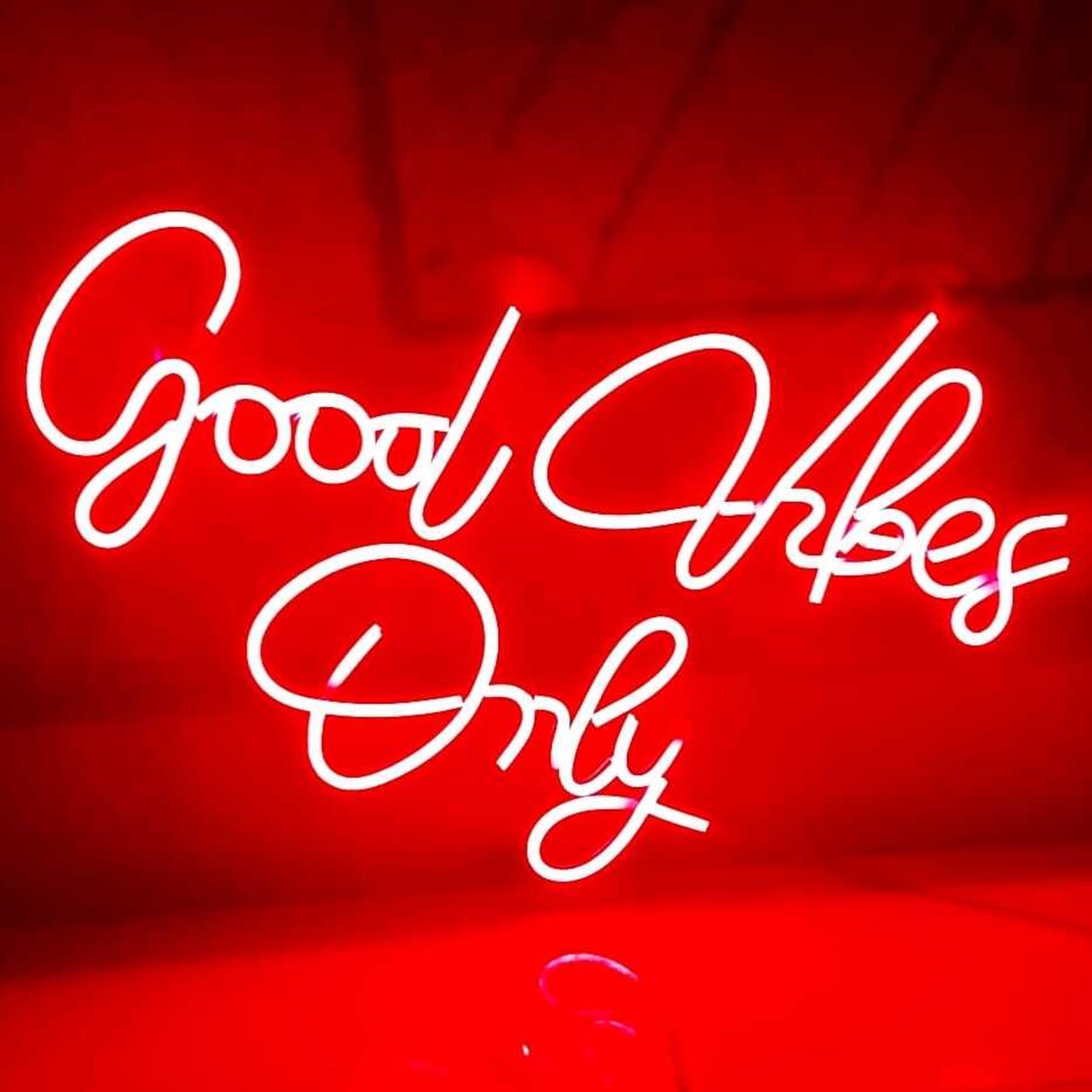 NEONWALE Handcrafted Good Vibes Only Neon Light Vibrant Neon Glow With Adapter & 10ft Wire Spread Good Vibes Guilt-Free Easy Installation Eco-Friendly Choice (19 * 12 Inches)