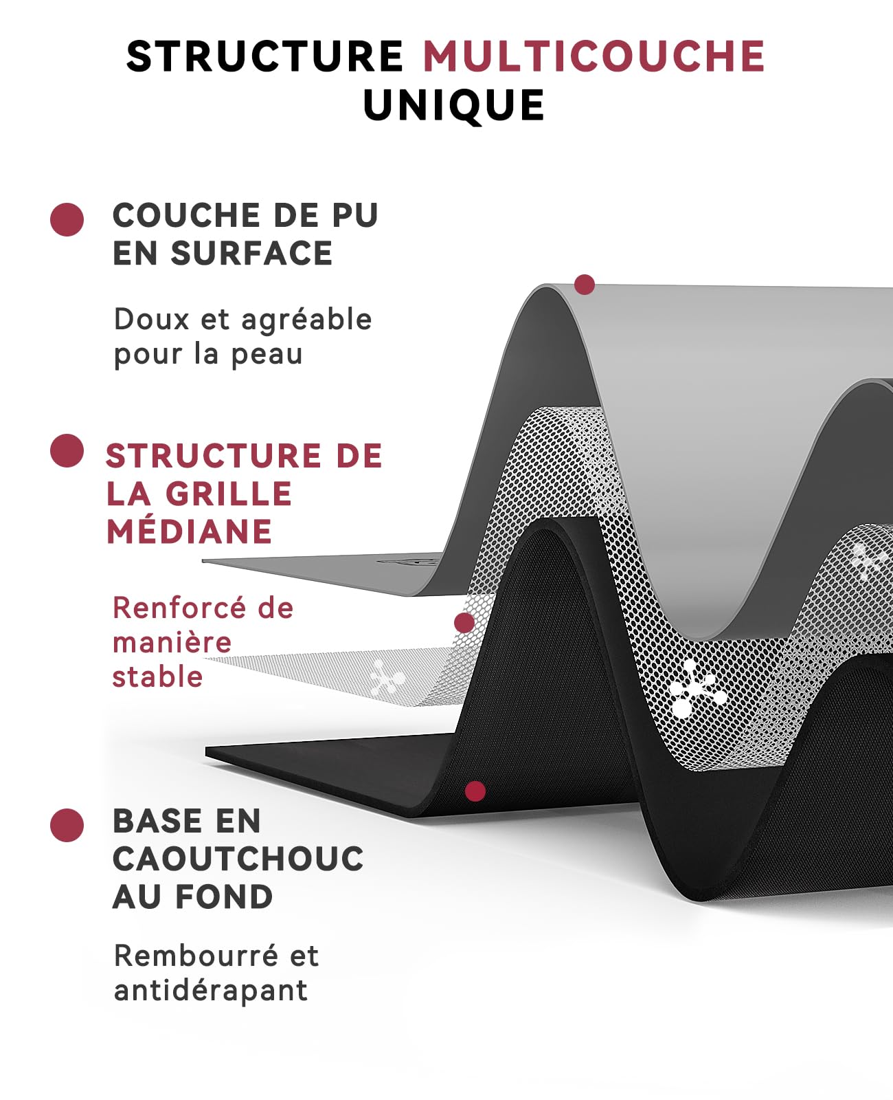 HAPBEAR Tapis de Yoga XXL 183x76/183x91/213x76 cm,Antidérapant | Grand Tapis de Yoga,5/6/8 mm d'Épaisseur,pour Yoga et Pilates Professionnels,Sac de Transport Oxford Inclus