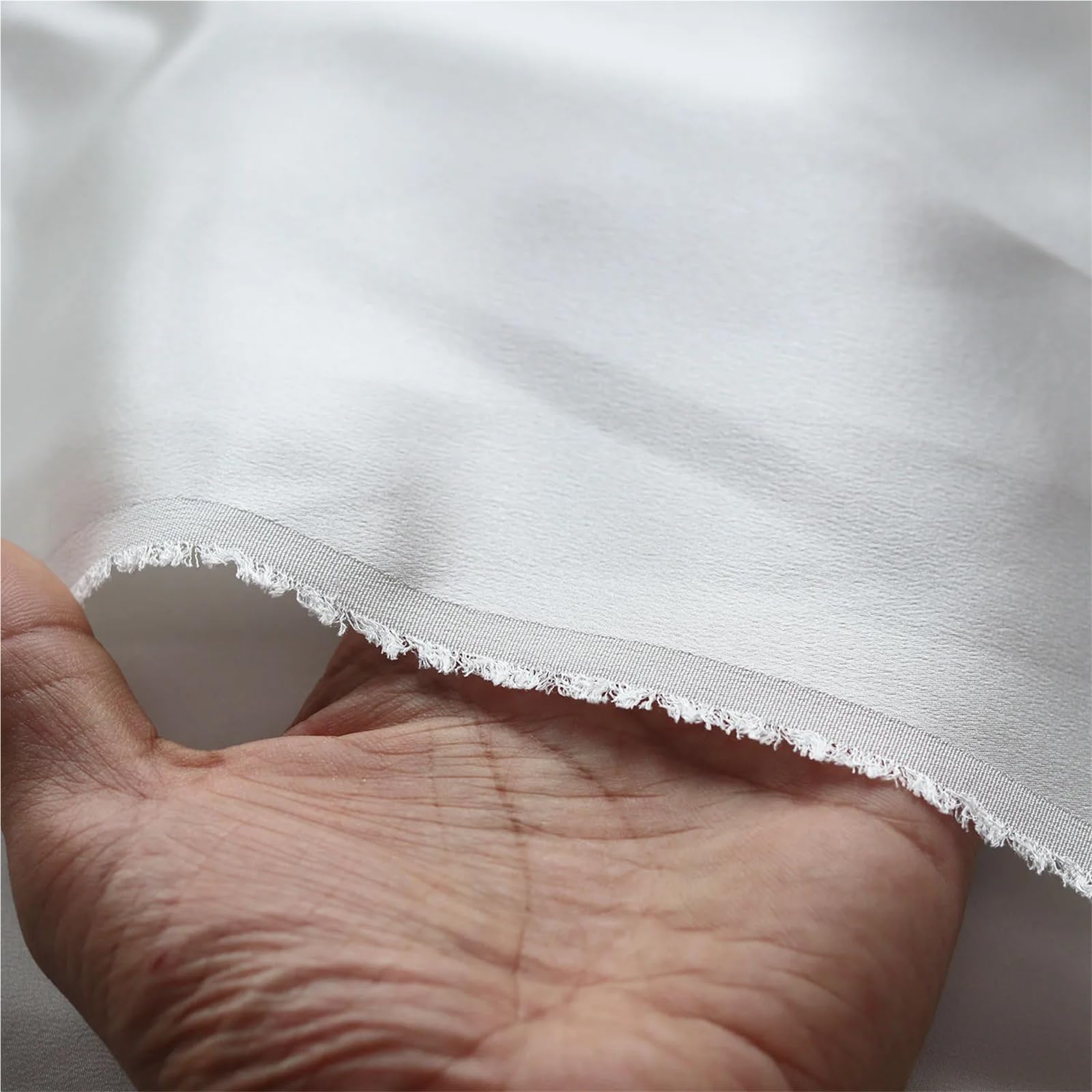 Tela de seda 100 % pura de satén blanco para vestido de novia, tela Cheongsam, tela de costura para coser (140 cm)