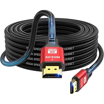 4K HDMI Cable 10M High Speed HDMI 2.0 Cable 4K@60Hz 18Gbps Ultra HD Ethernet Audio Return Video 4K 1080P 3D Arc HDR Compatible with Xbox PS5 PS4 HDTV Laptop etc Red