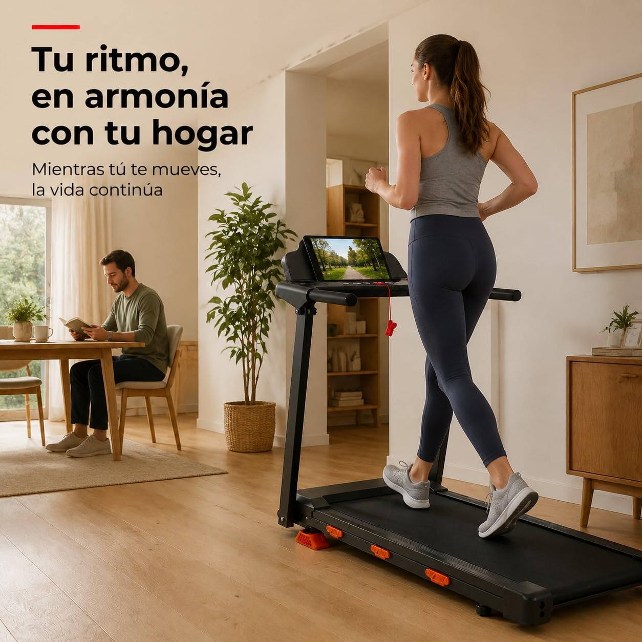 Cinta de Correr y Andar Plegable para Casa, 1-12 km/h, Motor sin Escobillas de 3.0 HP, Inclinación 3 Niveles hasta 15%, Pantalla LED, Soporte 150 kg