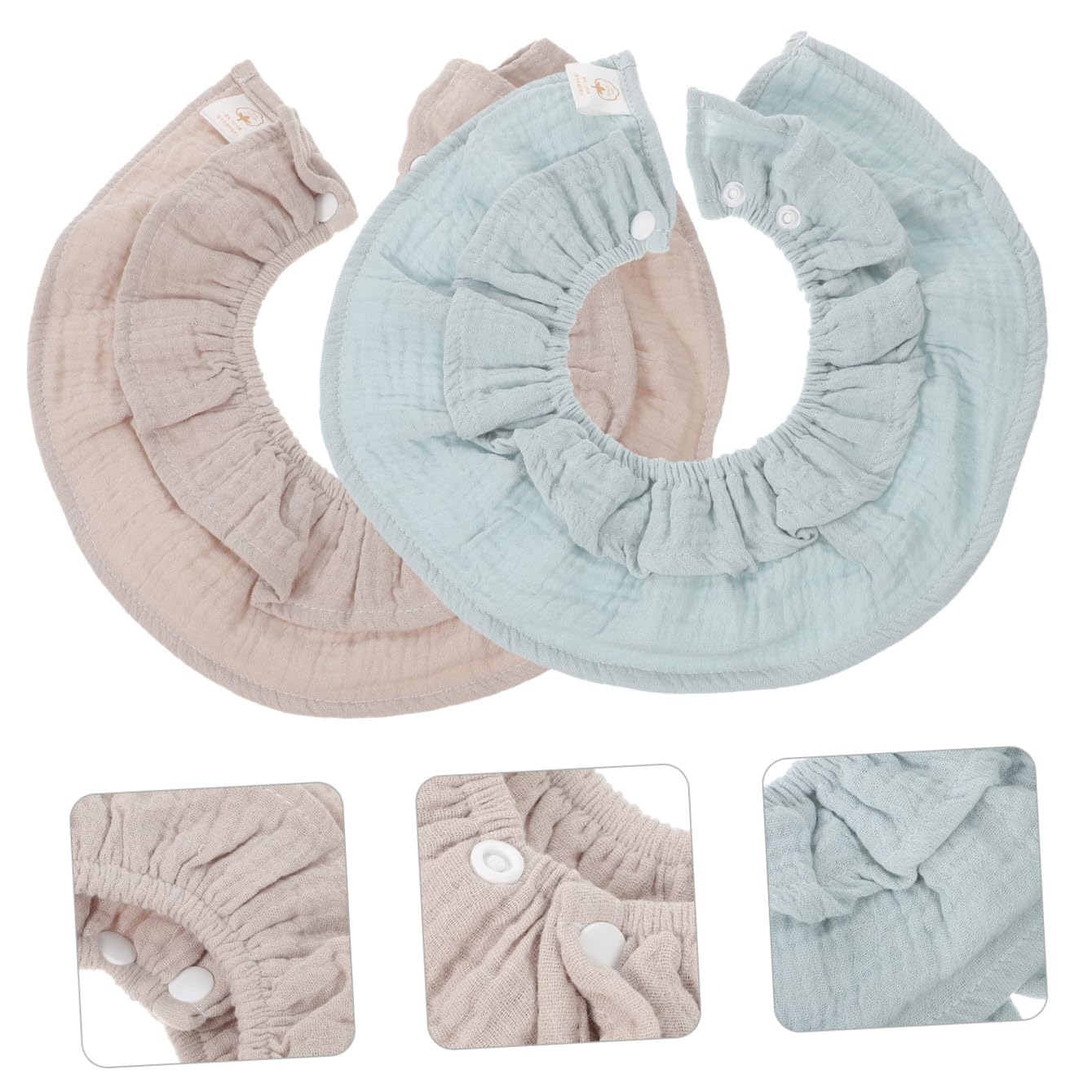 VICASKY 6pezzi Bavaglini Cotone Morbido Per Ragazzo Ragazza Da Bavaglini Assorbenti e Leggeri Con Design Per Comfort e Stile Facili Da Indossare e Rimuovere Per Pasti e Dentiere