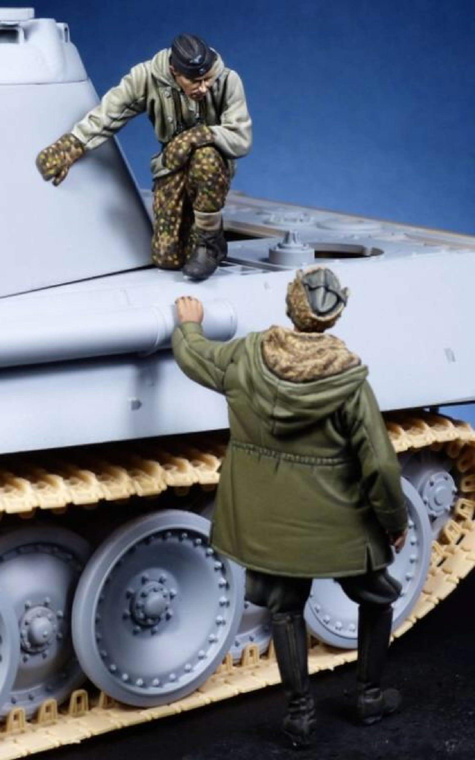 TRUEGRIS 1/35 WWII German Tank Soldier Resin Model Kit Unpainted and Unassembled (4 people, no tank) //k5w3J8
