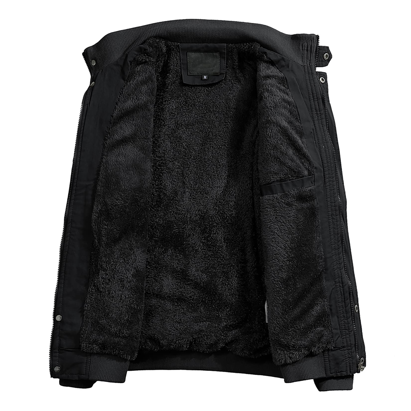 TACVASEN Uomo Giacca Militare Invernale Jacket Casual Interno in Pile Caldo collo in Piedi