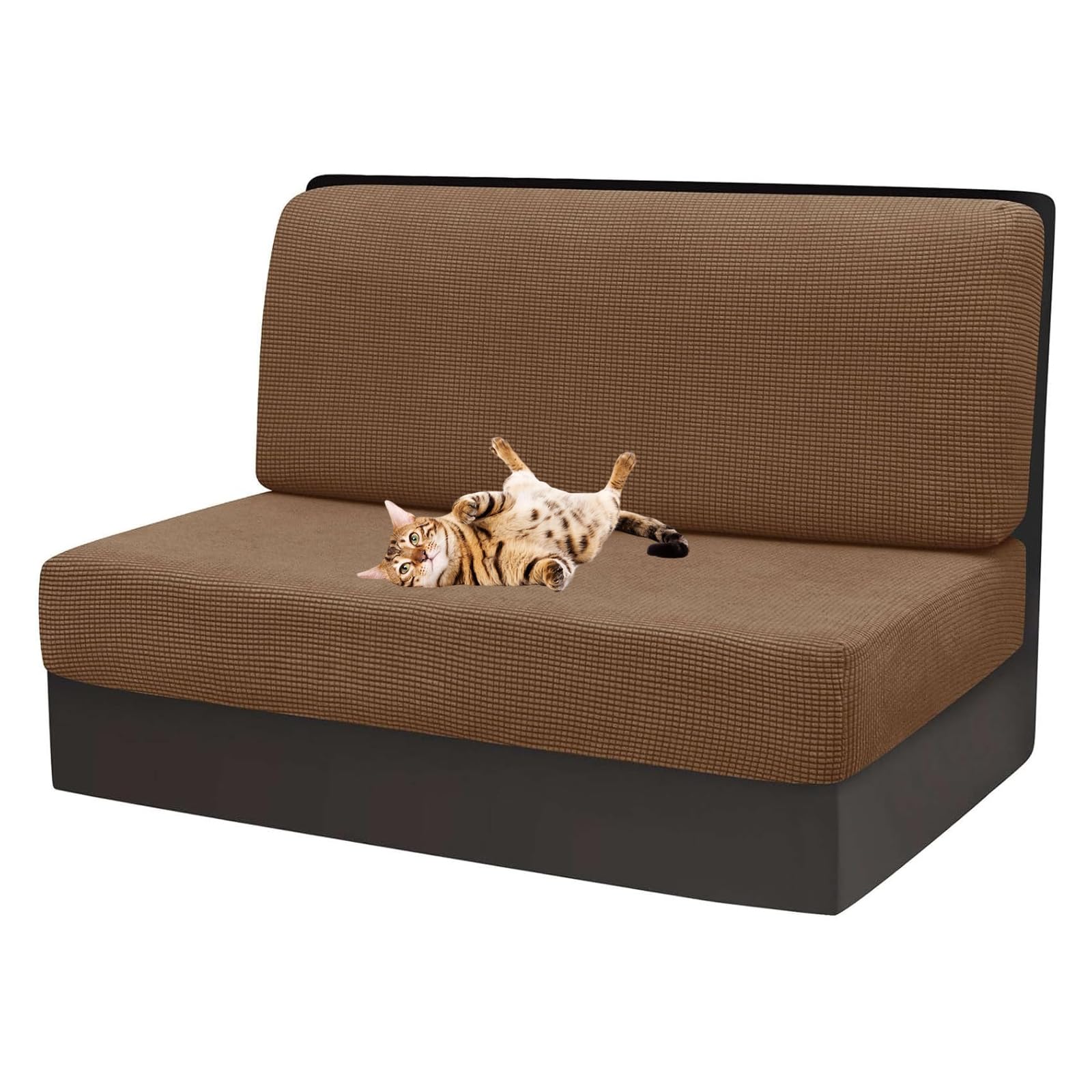 Housse de coussin de véhicule récréatif antidérapante haut de gamme teinte café foncé