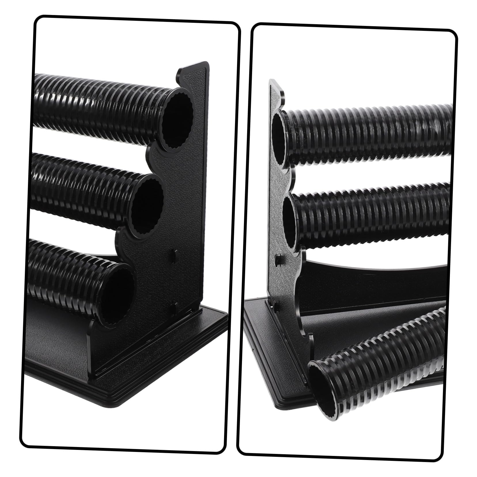 UKCOCO Expositor Desmontable para Pulseras y Relojes de 3 Capas en Pvc Negro, Soporte Multifuncional para Baño o Dormitorio