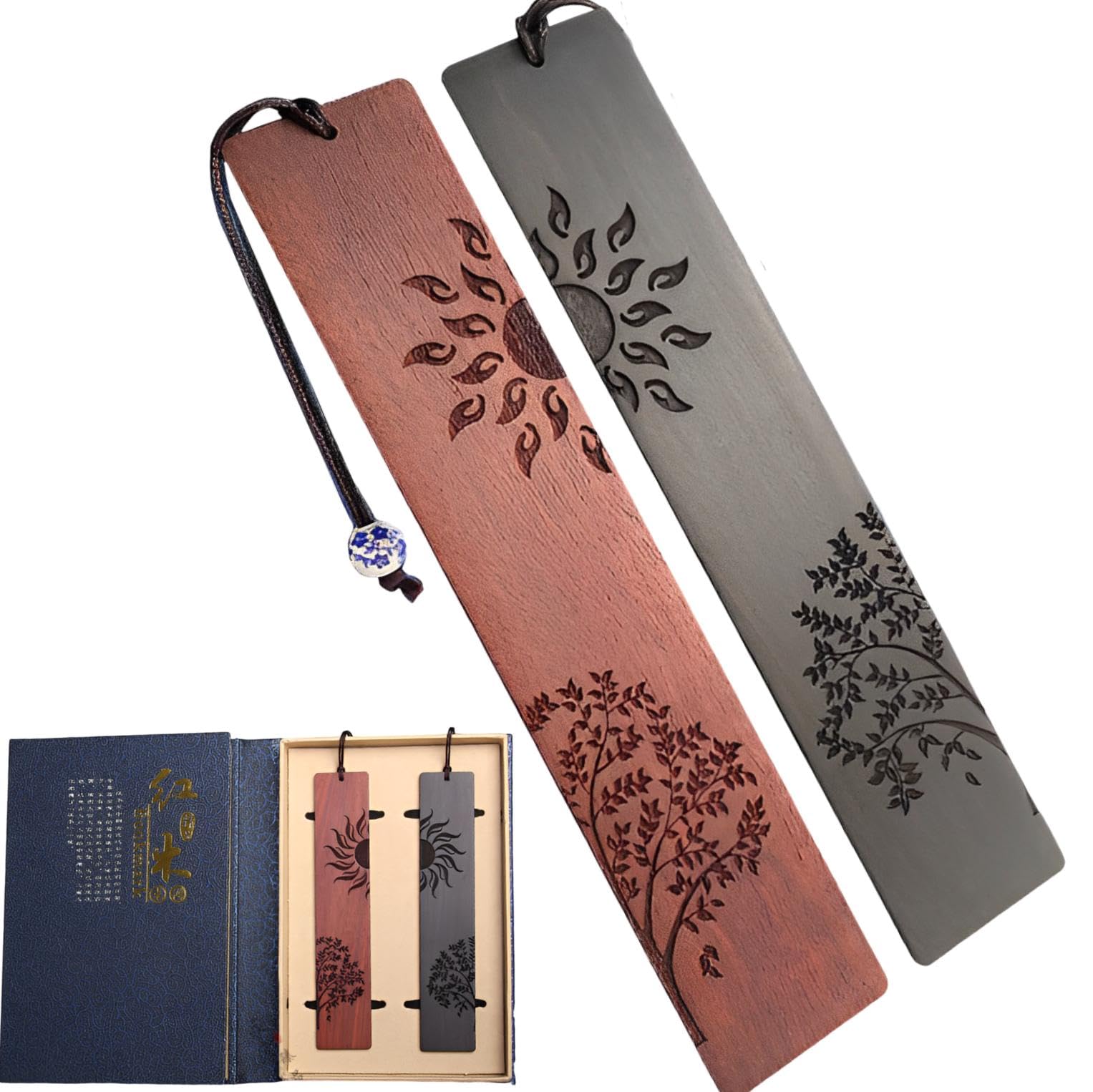 Amazon | fogman しおり 木製 ブックマーク かわいい プレゼント