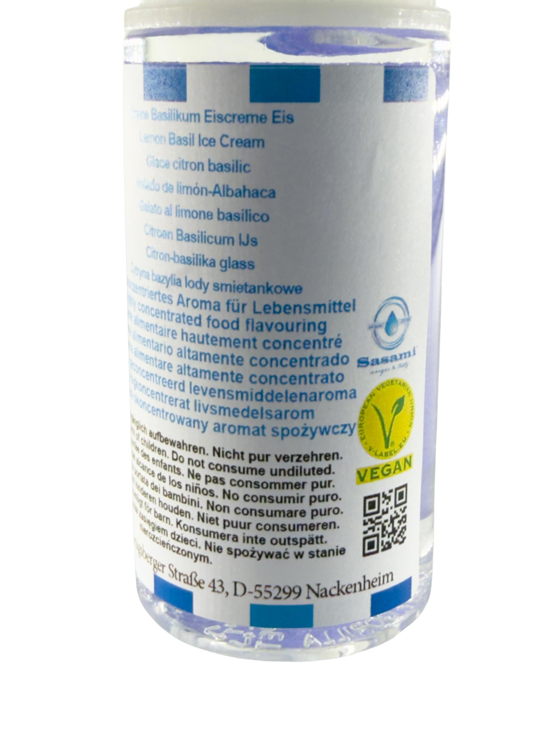 Zitrone Basilikum Eiscreme Eis Aroma Konzentrat - Vegan - Sasami - 100ml