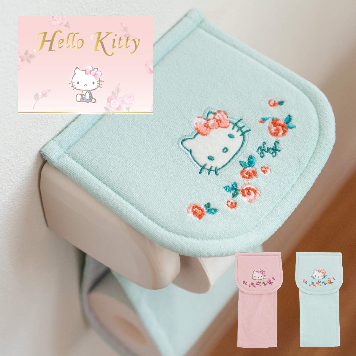OKA Hello Kitty Grace Toilet Paper Holder Cover, Pink (Sanrio Kitty)