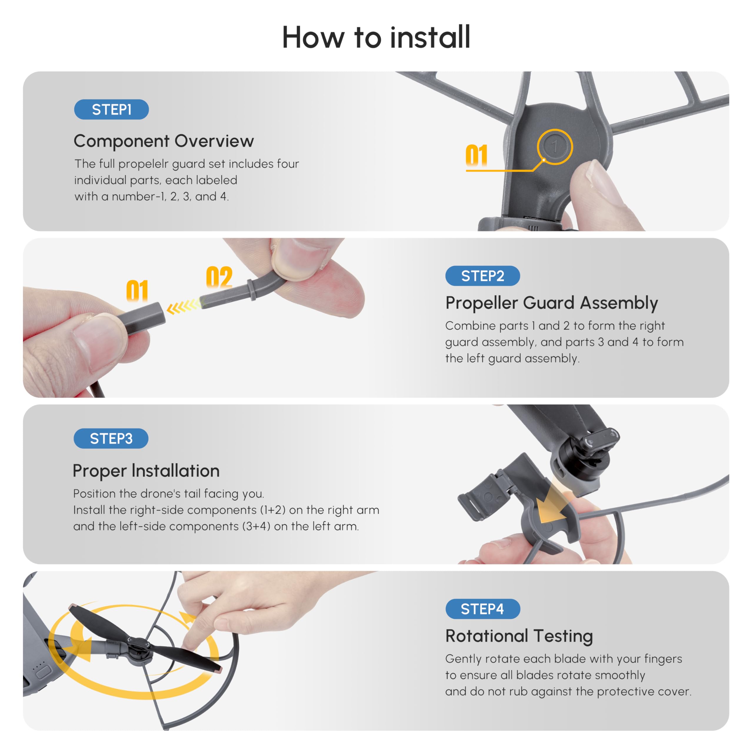 STARTRC protezione elica per DJI Mini 5 Pro, anti-collisione, chiusura rapida