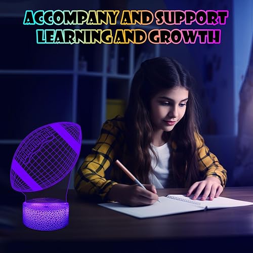 Miniatura 5 de SHANJIANKE Lámpara de ilusión 3D con control táctil, 7 colores de luz nocturna con degradado automático, base acrílica y ABS, luz nocturna de