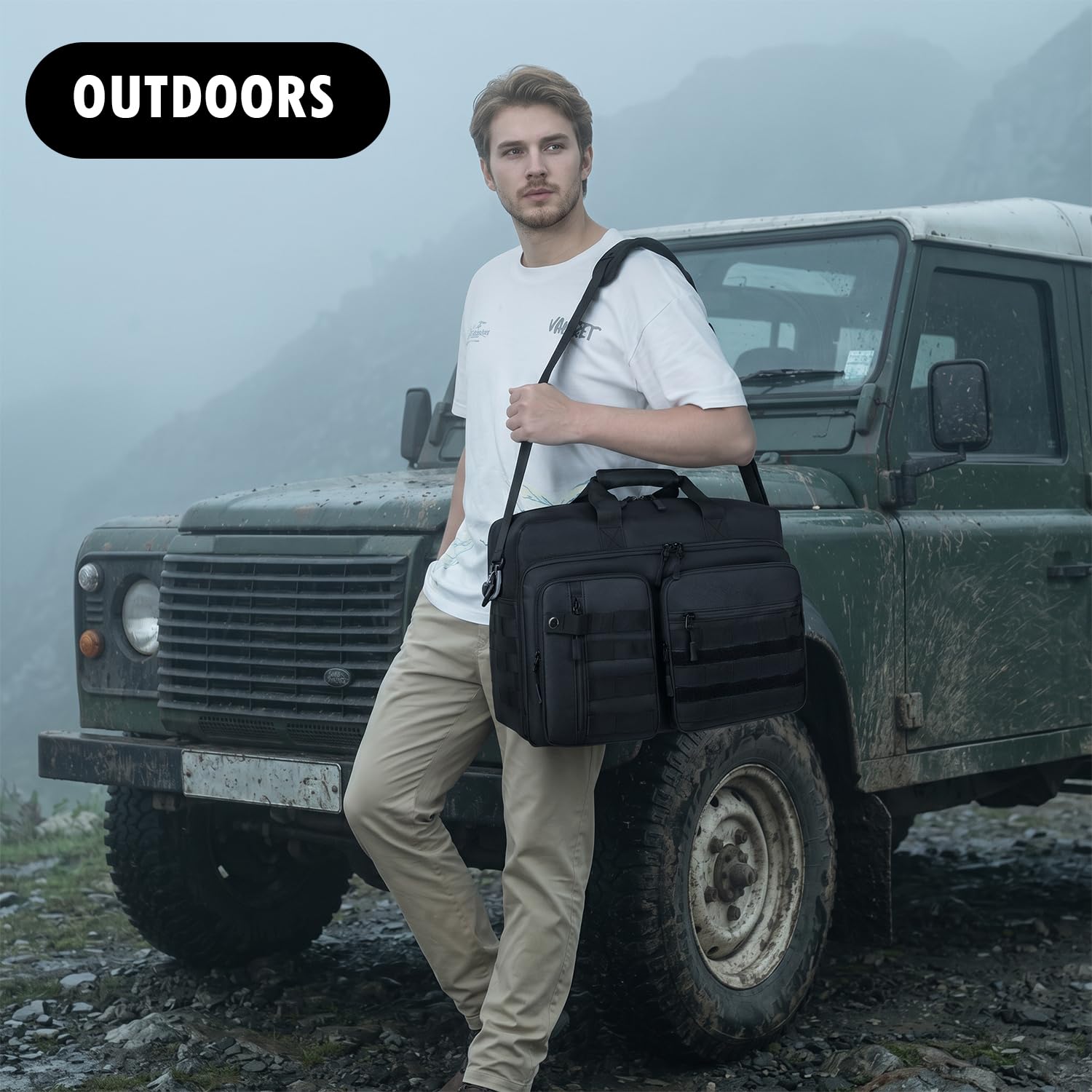 3 in 1 Arbeitstasche Herren Aktentasche 17,3 Zoll taktische Laptoptasche