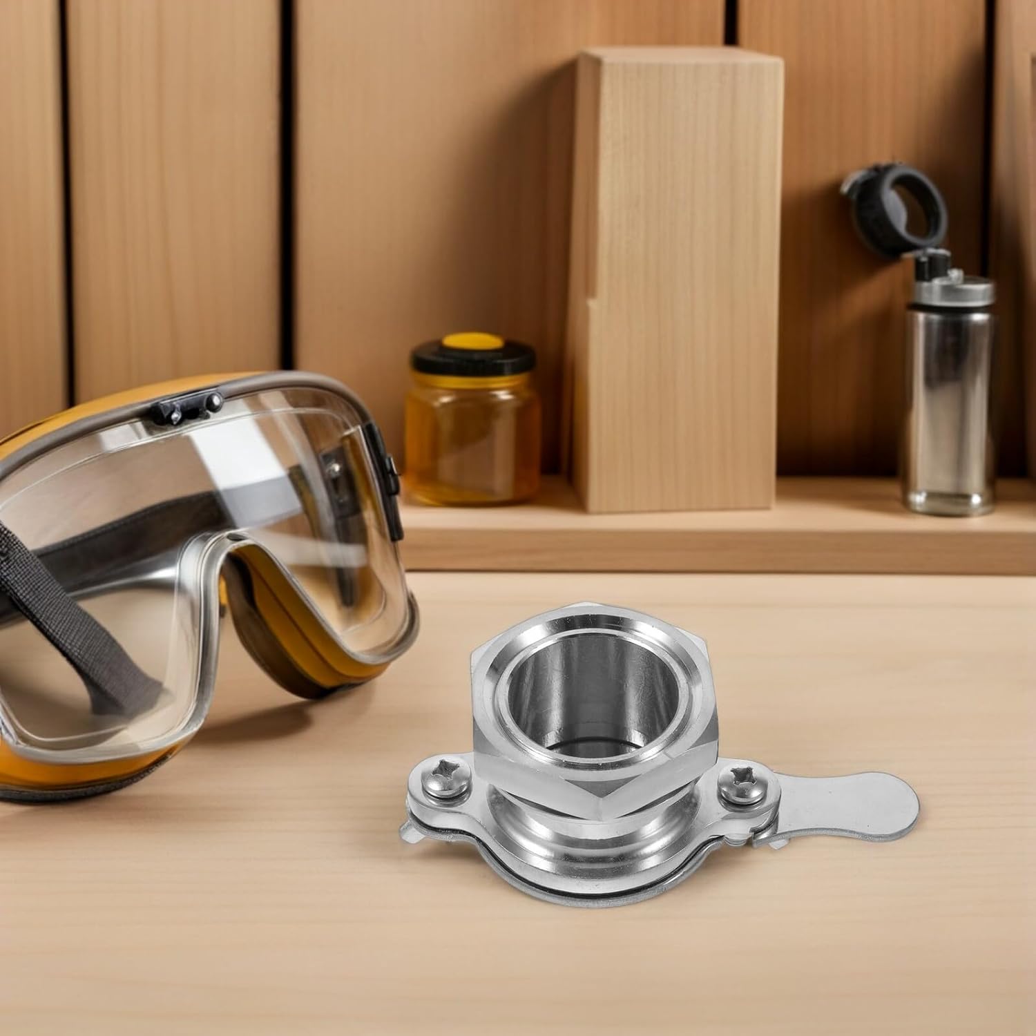 COLLBATH Stainless Steel Honey Gate Tap for Beekeeping Tools Honey Bucket Valve Extractor Spout with Liquid Valve and Transfer Equipment
