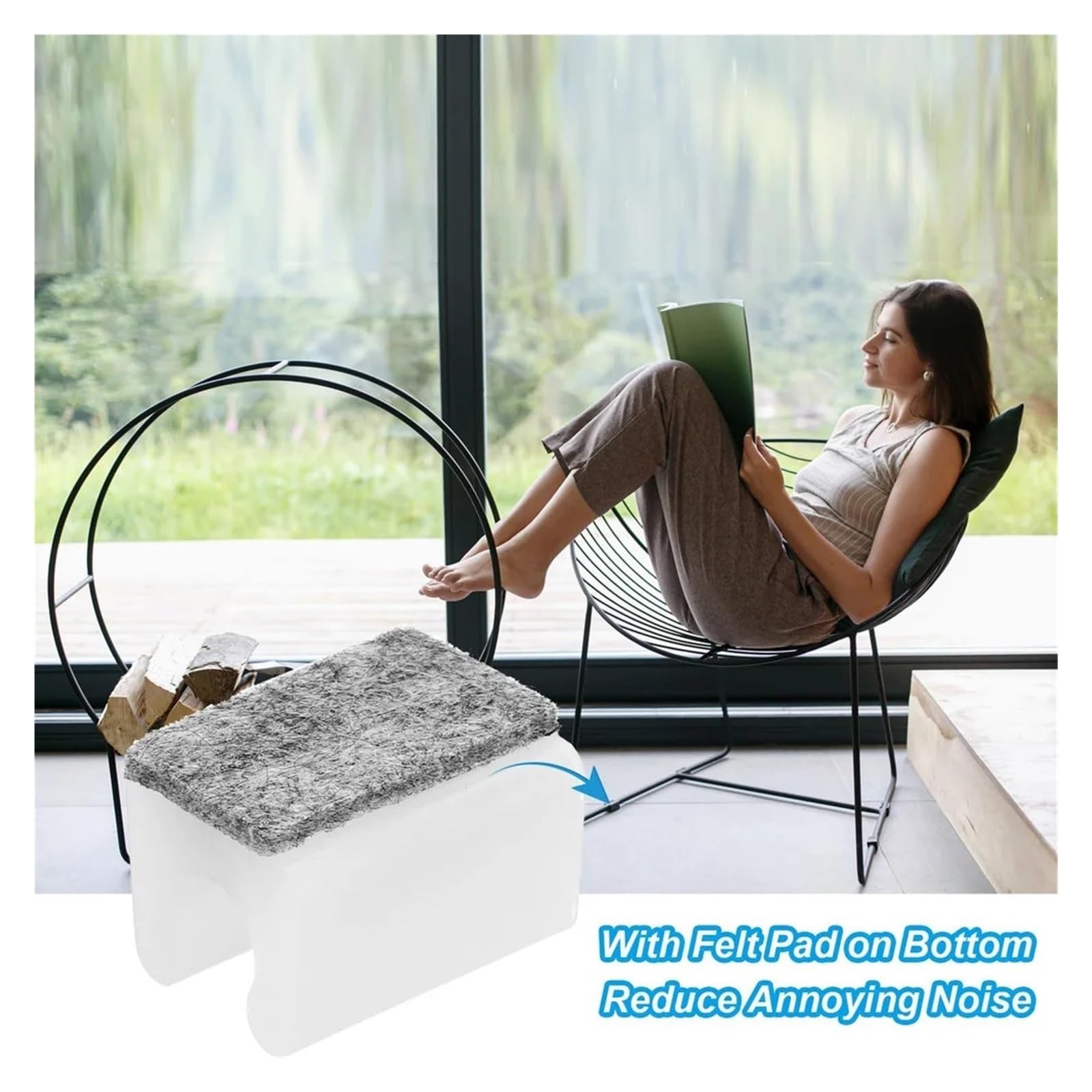 Protector de Muebles de Fieltro Paquete de 16/24 Fundas for Patas Silla con Almohadillas Fieltro, protección for el Suelo, Cubierta for Muebles y mesas for Suelos Madera Dura(Black,Size 1)