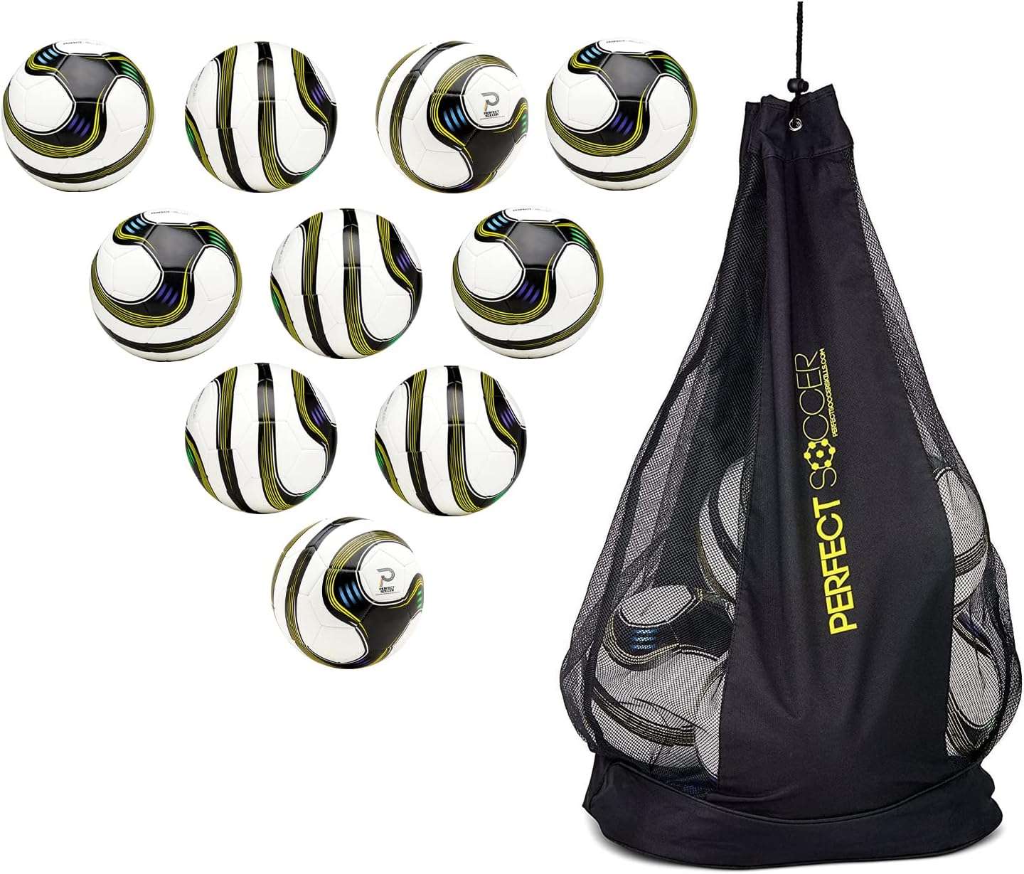 Buy Perfect Soccer Balls Size 5 Set of 10 Designed to Hold Pressure