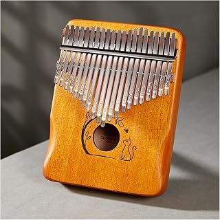 Portable Kalimba Thumb Piano 21 Keys Mahogany Finger Piano Gifts for Adults Kids Beginners With Study Instruction and Tune Hammer Thumb Pianos Finger Harp A