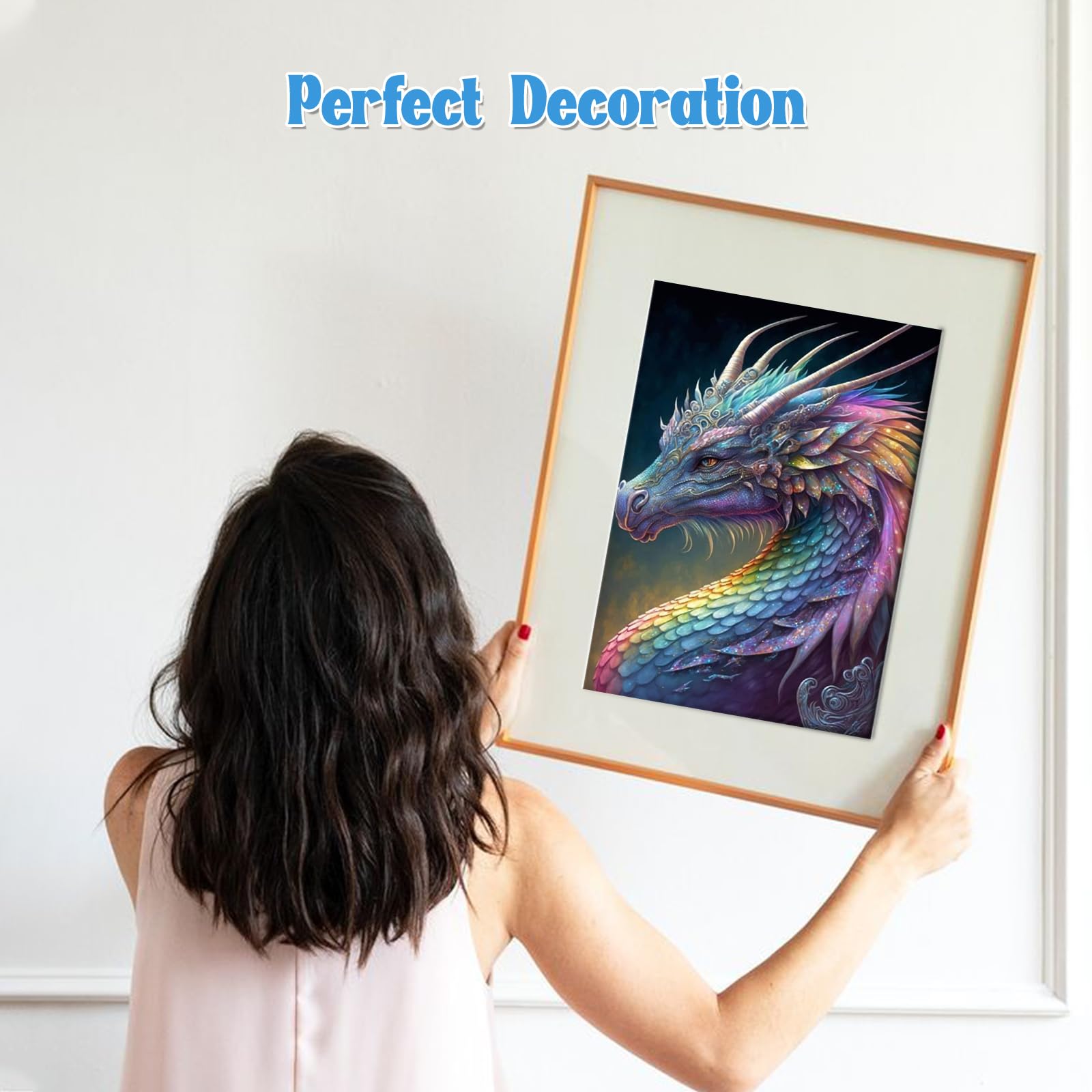 Jawecci Diamant Malerei Drachen Set – 5D DIY Mit Runden Steinen, 30x40 Cm, Für Erwachsene & Anfänger