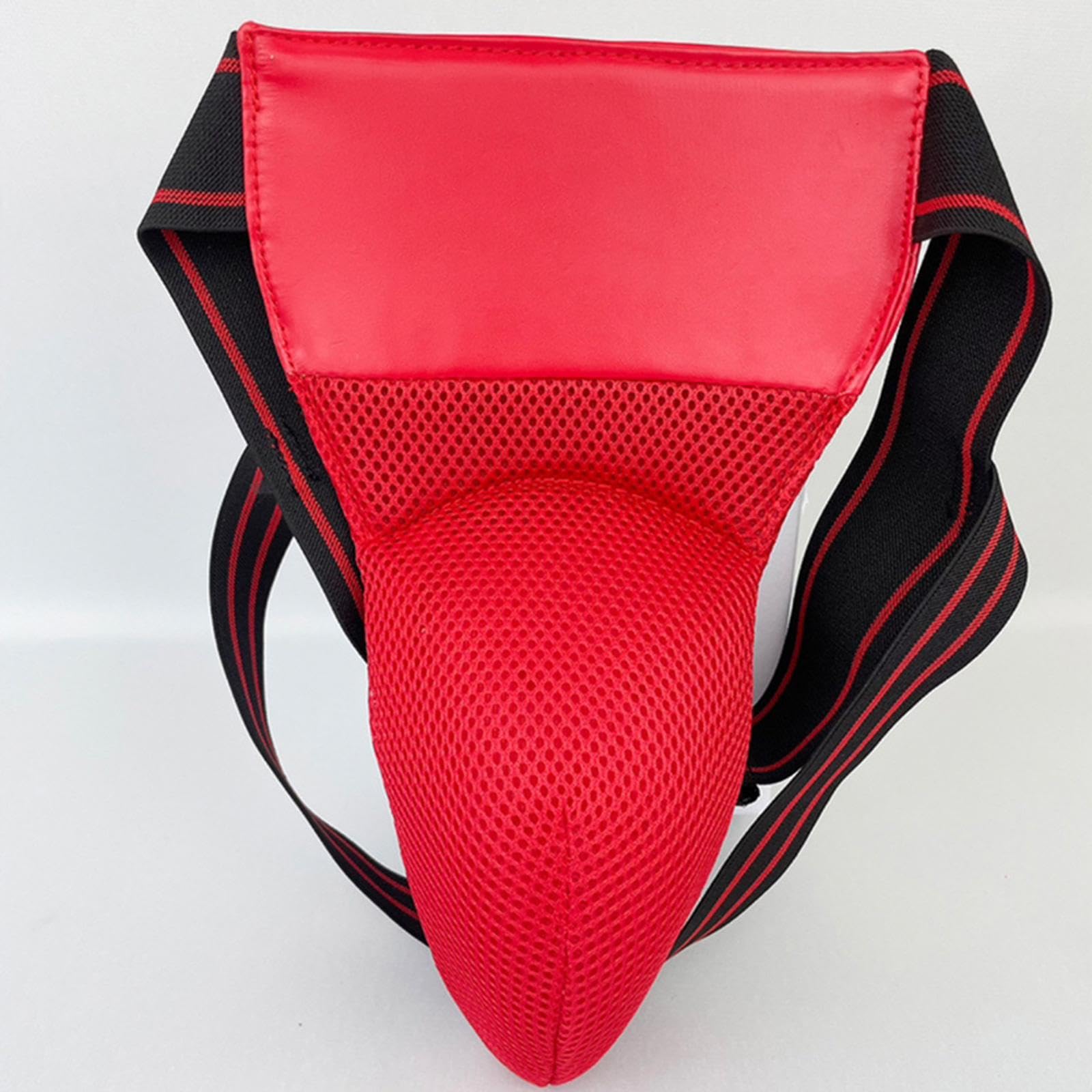 RNXRZANK Crotch Protector for Arts Groin Guard Jockstrap for Kickboxing and MMA, Red 72 to 104 cm
