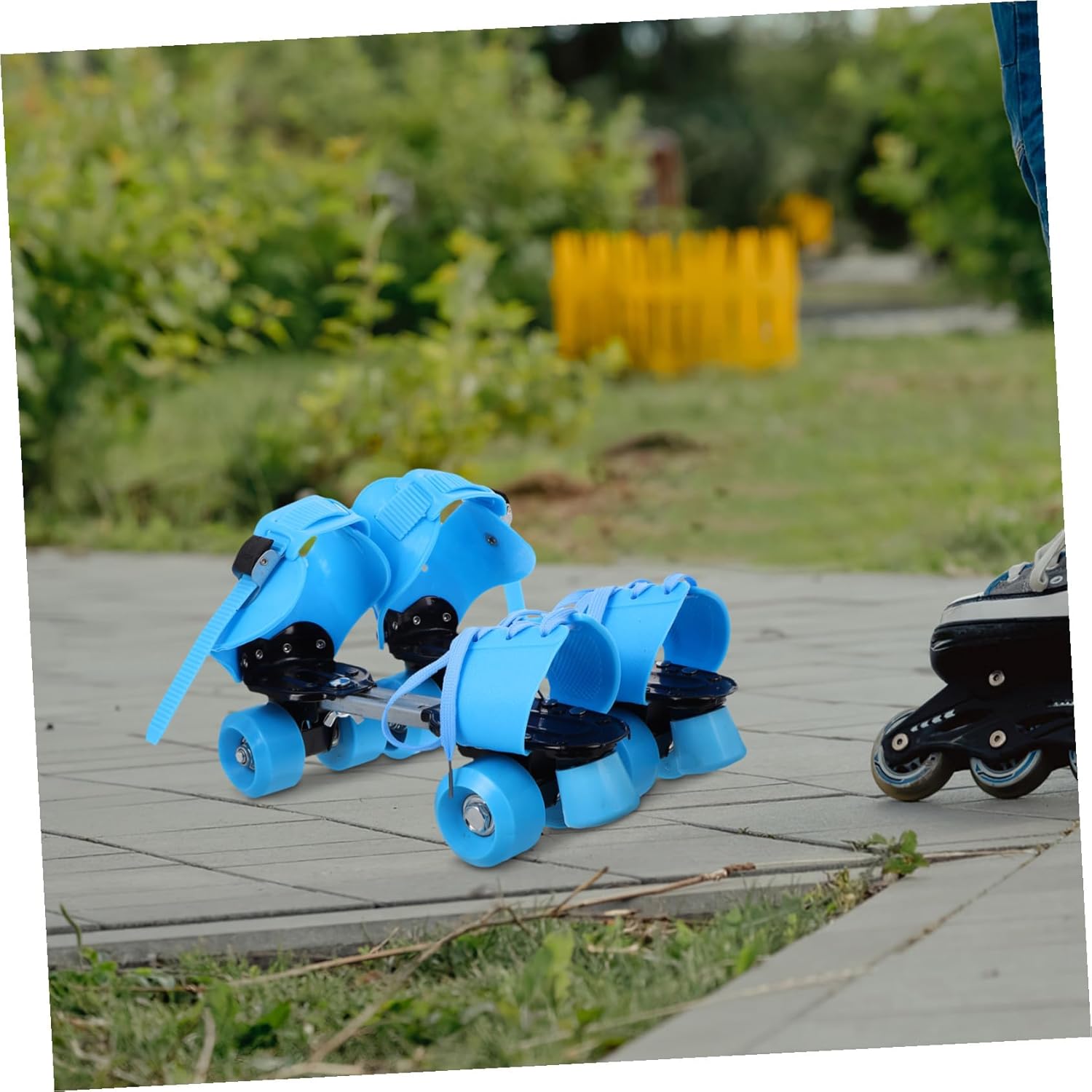 Adjustable Roller Skates Double Row Wheels for Beginners Balanced Fit Convenient Removal Outdoor Quad Skates for Boys and Ages Training Supply