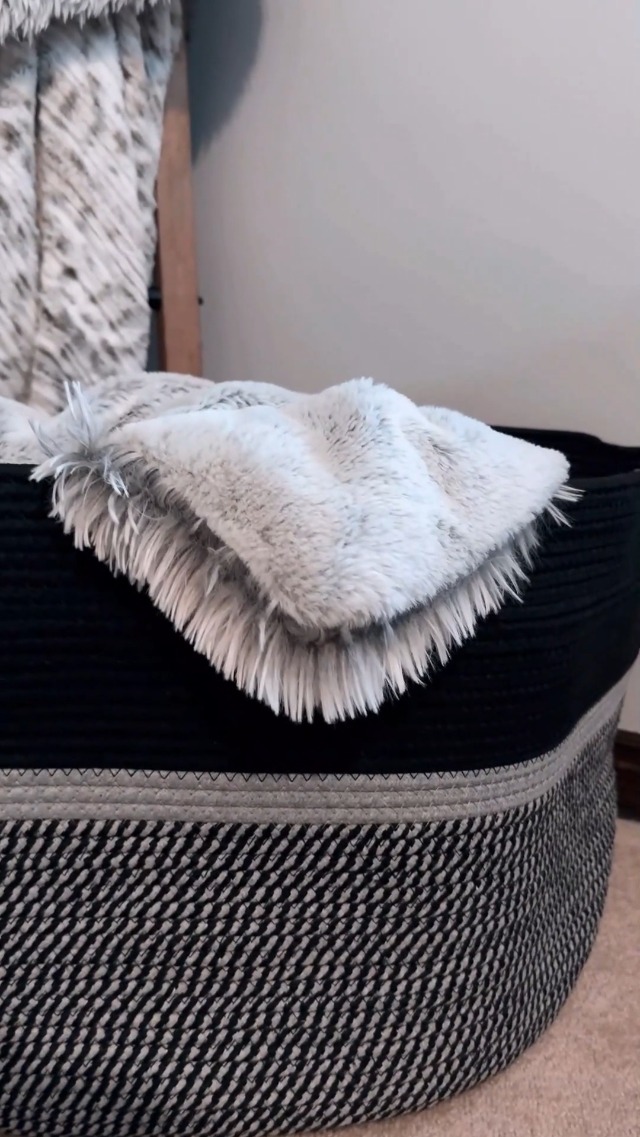 CHICVITA Cesta De Yute Extragrande Tejida Con Asas, Cesta De Lavandería, Para Juguetes, Manta, Decoración Del Hogar, 40,64 X 40,64 Cm, Color Blanco