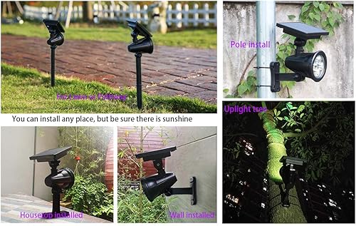 Miniatura 7 de Suneng Power Luces solares para exteriores, cambio de color al aire libre, control remoto, paisaje, árbol, impermeable, luces LED de seguridad para