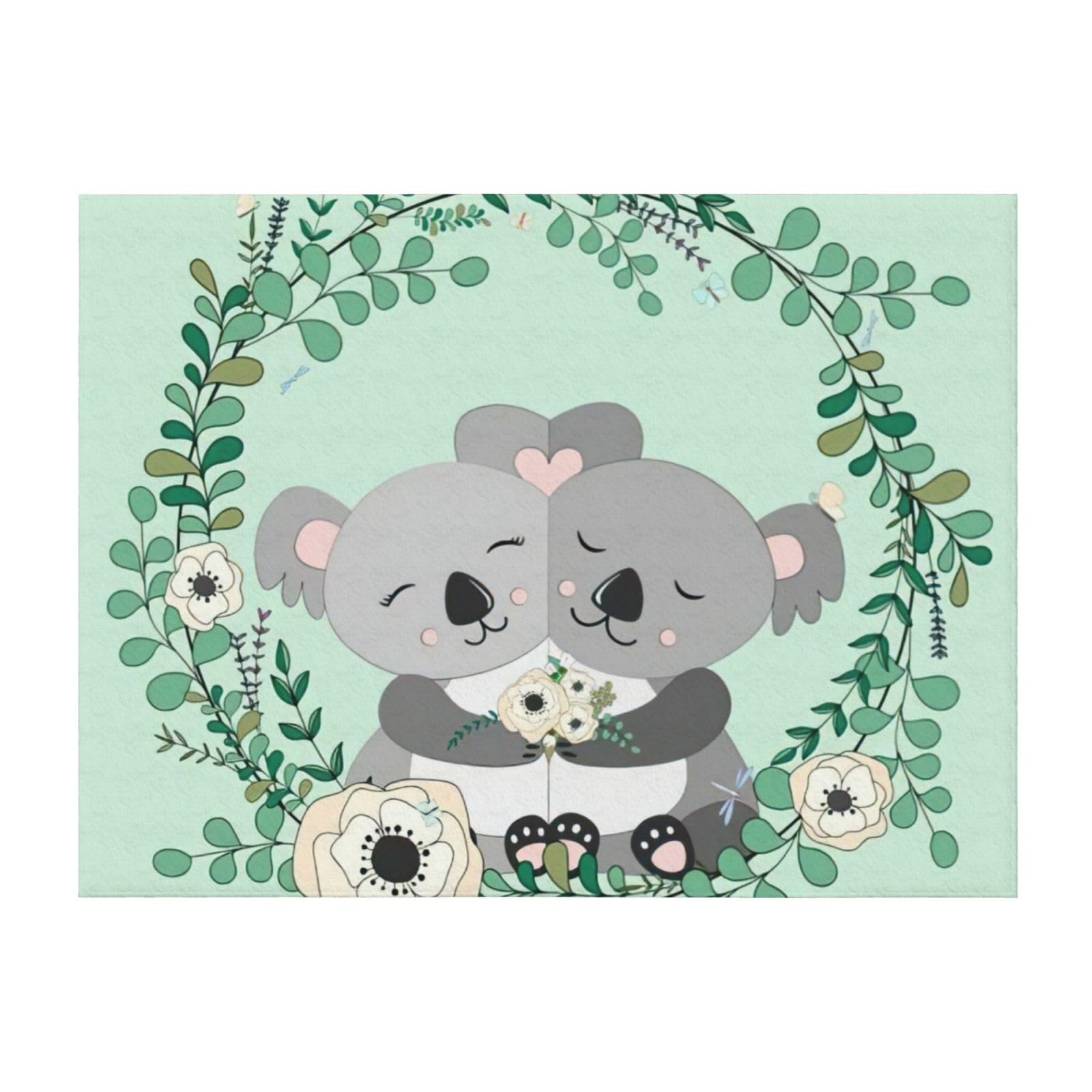 Couverture de lit légère en microfibre douce EdWal koala