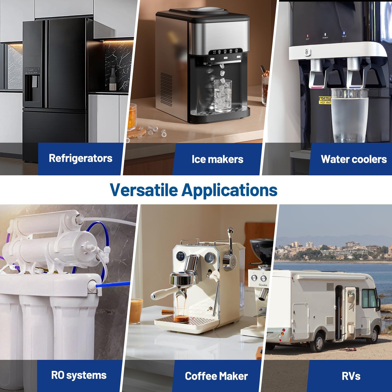 Inline Activated Carbon Block Water Filter with 1/4" Quick Connect, T33 In Line Water Filter Replacement Cartridge for Icemaker, Post Carbon Filter for RO Reverse Osmosis Water System (Pack of 2) - Image 5