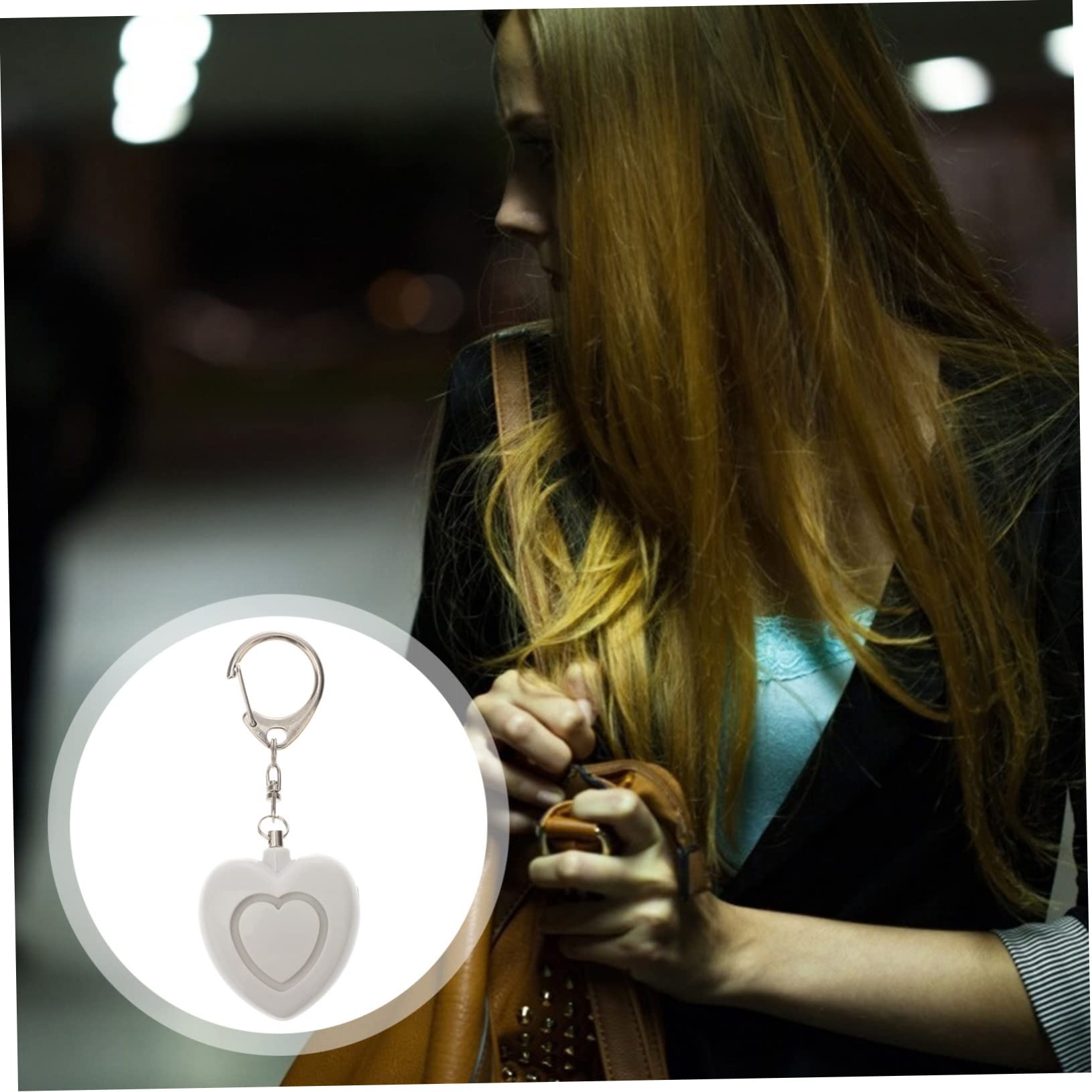 OSALADI 5 Piezas Anti Sirena La Alarma Corazón Llavero De Alarma Alarma Personal Joyería Alarma De Seguridad Gritar Llaveros para Las Mujeres Llavero Alarma De Plástico con