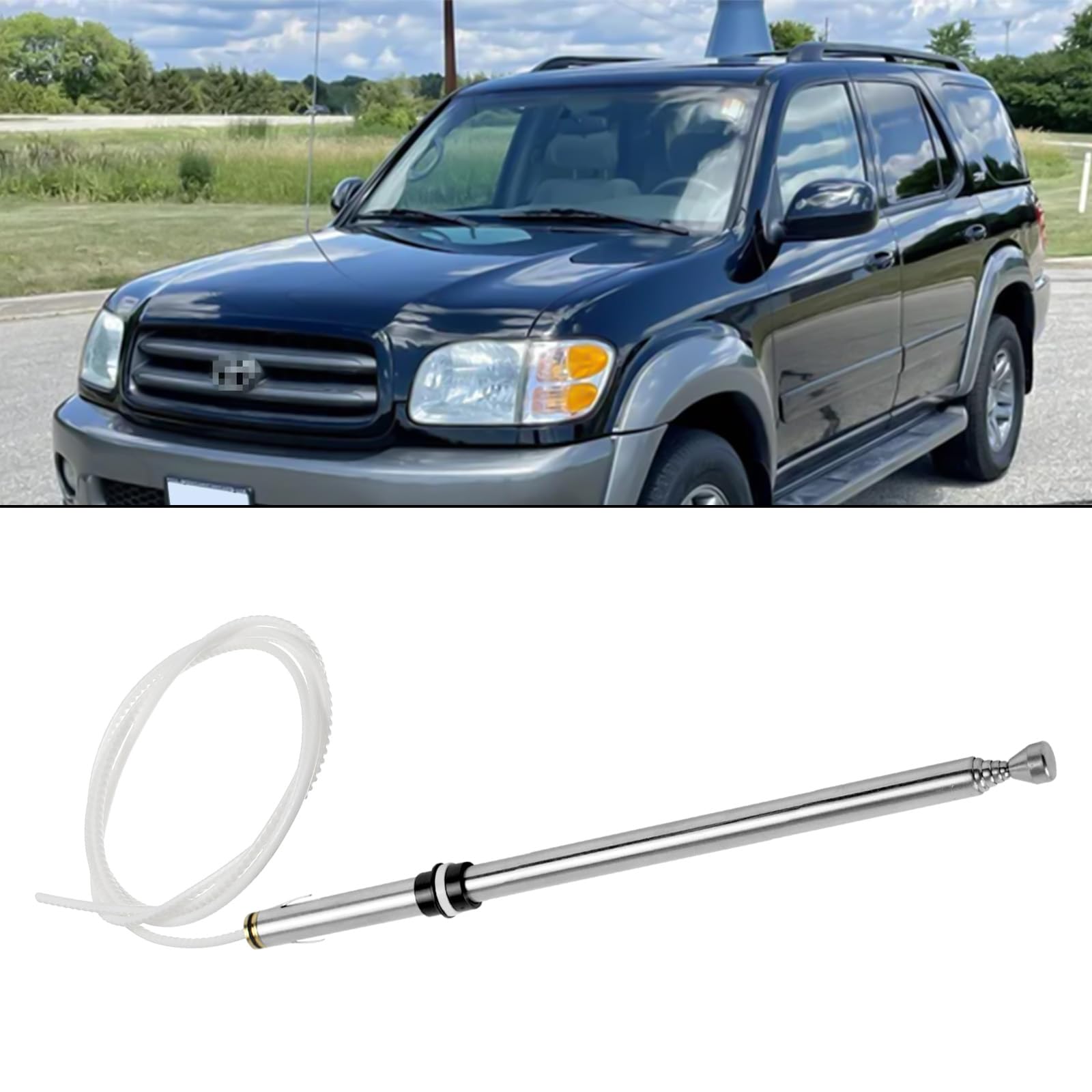 MODIGT Power Antenna Mast Compatible with 2001-2007 Toyota Sequoia SR5 / Limited,Replace Part Number #86337af011