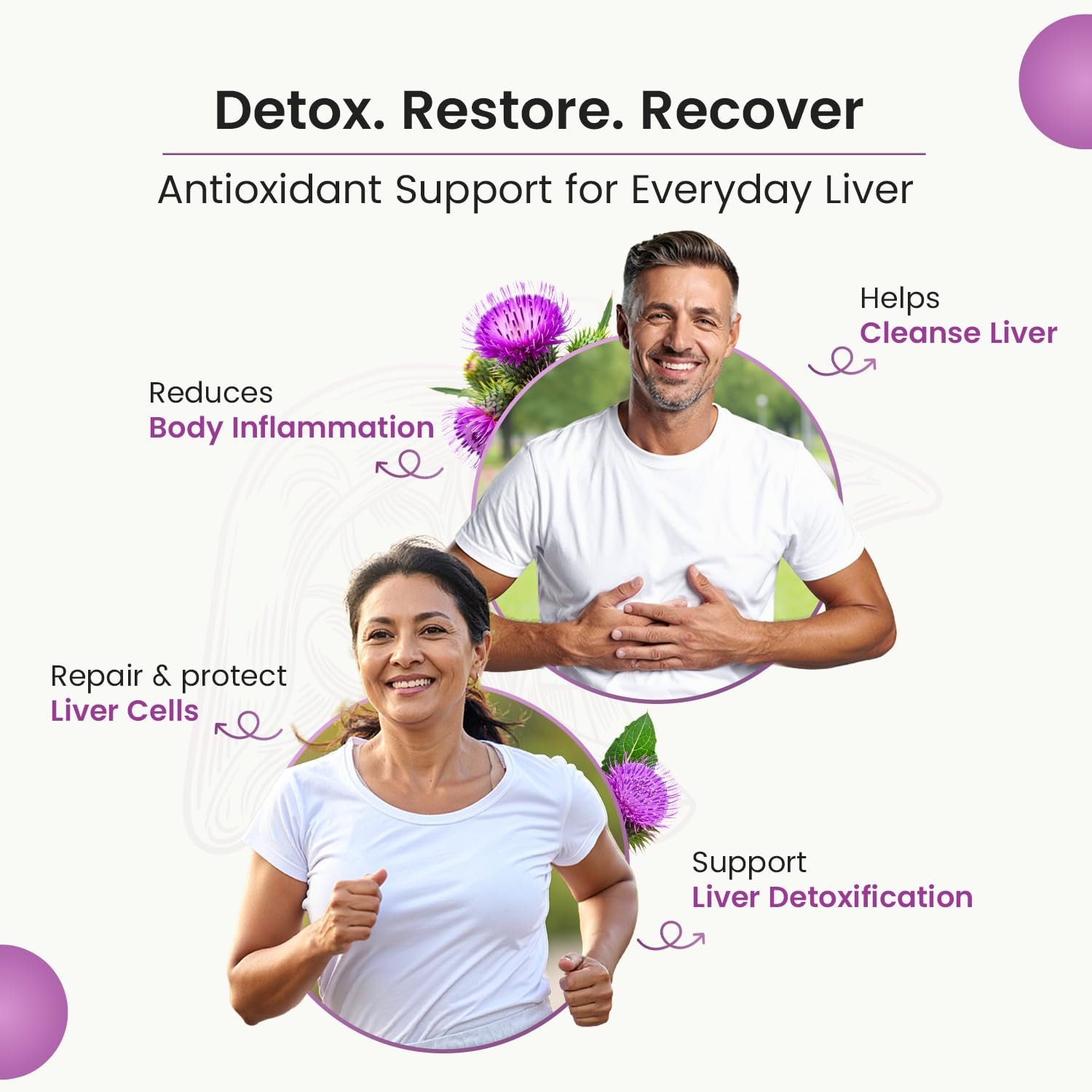 Neuherbs Liver Detox Capsules with Milk Thistle, NAC & Silymarin | Supports Liver Health, Liver Detox & Cleansing | Liver Support Supplement for Men & Women | 60 Capsules (Pack of 2) 1
