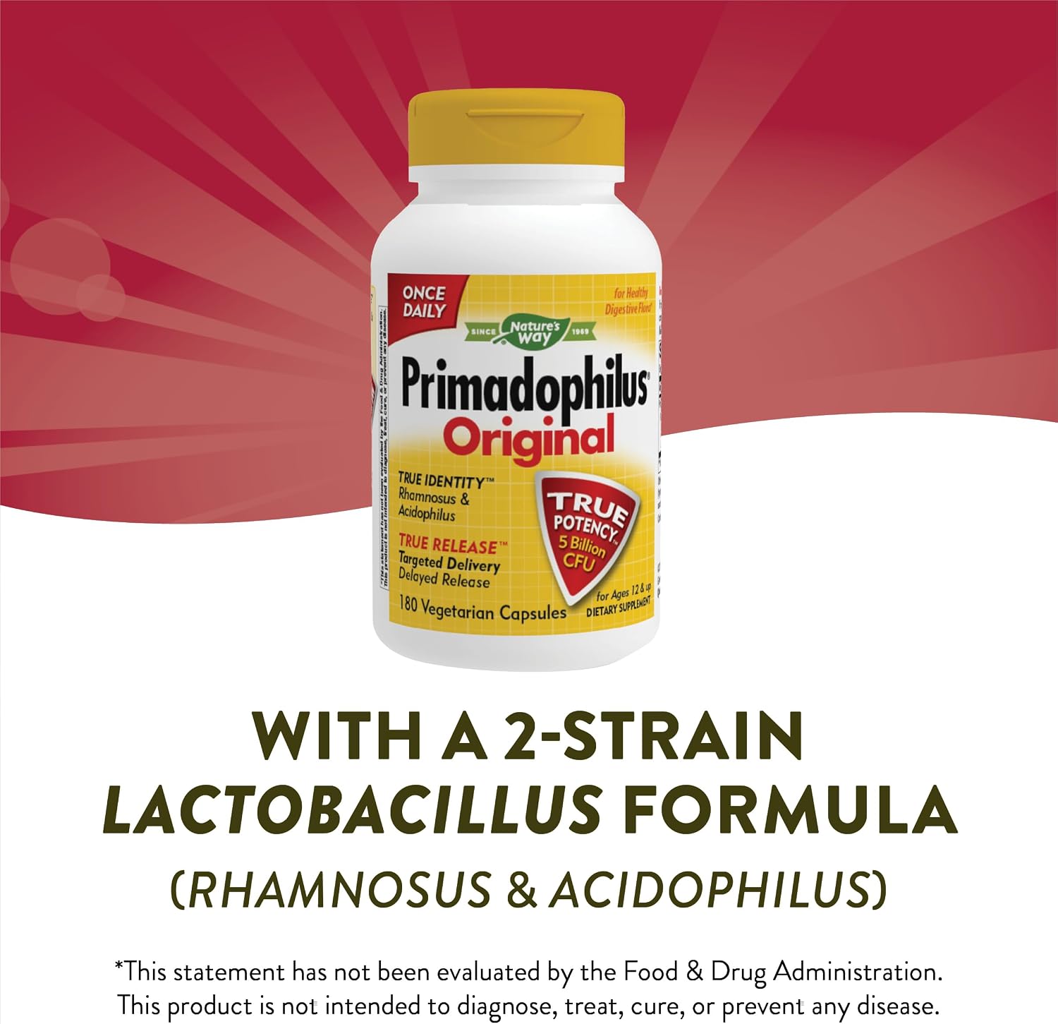 Nature's Way Primadophilus Original, 5 Billion, 180 Capsules