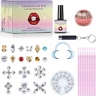 DIY Tooth Gem Kit – 120 Sparkling Crystals for Teeth, Fashionable Tooth Jewelry Starter Kits, Professional Teeth Gems Kit for Personal Style
