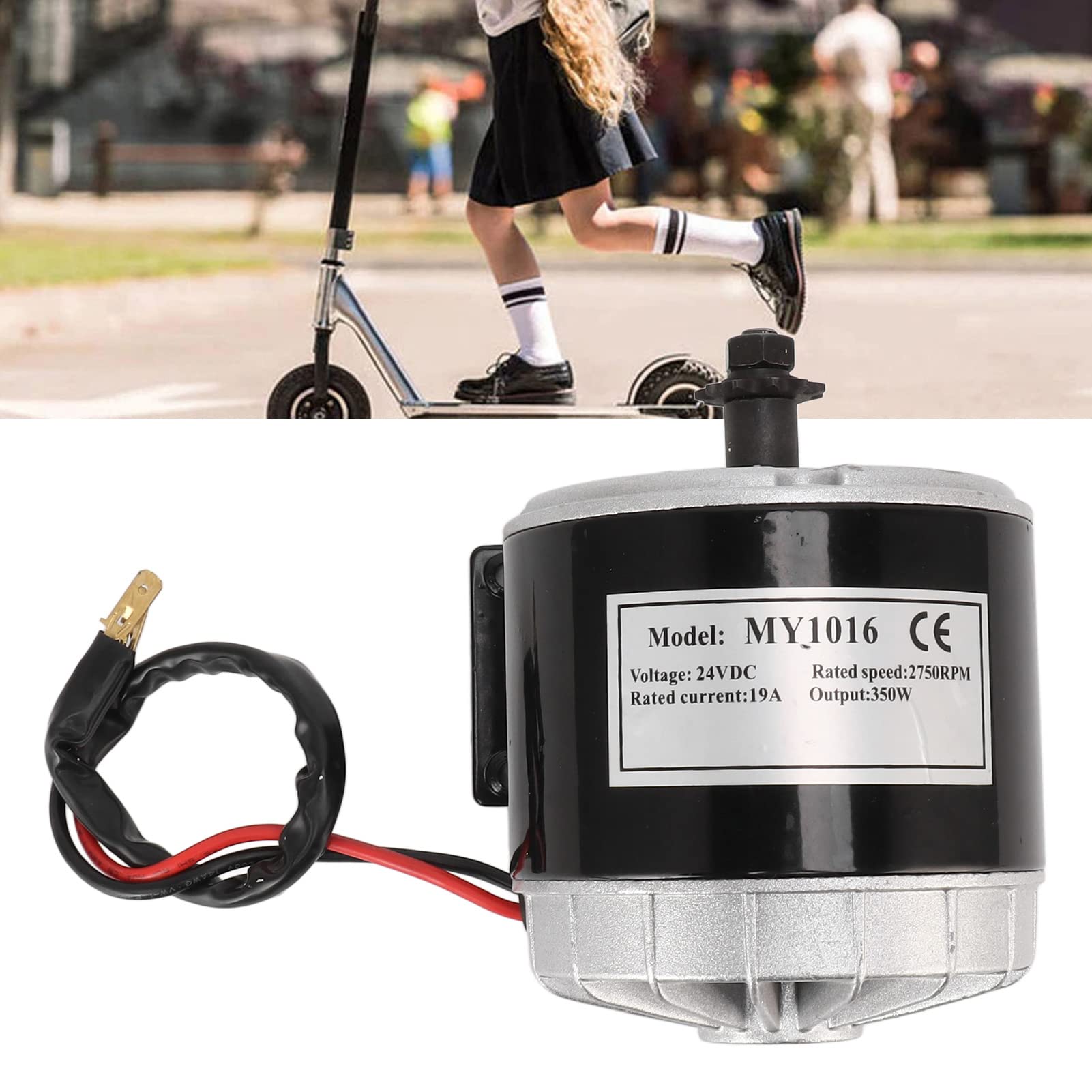Motor Eléctrico de Reducción de Engranajes 24V 350W 2750 RPM para Bicicleta Eléctrica