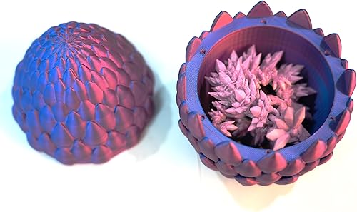 Miniatura 5 de Huevo de dragón  Huevo impreso en 3D con dragón brillante perlado flexible, regalo impreso en 3D, decoración de figura de dragón de cristal