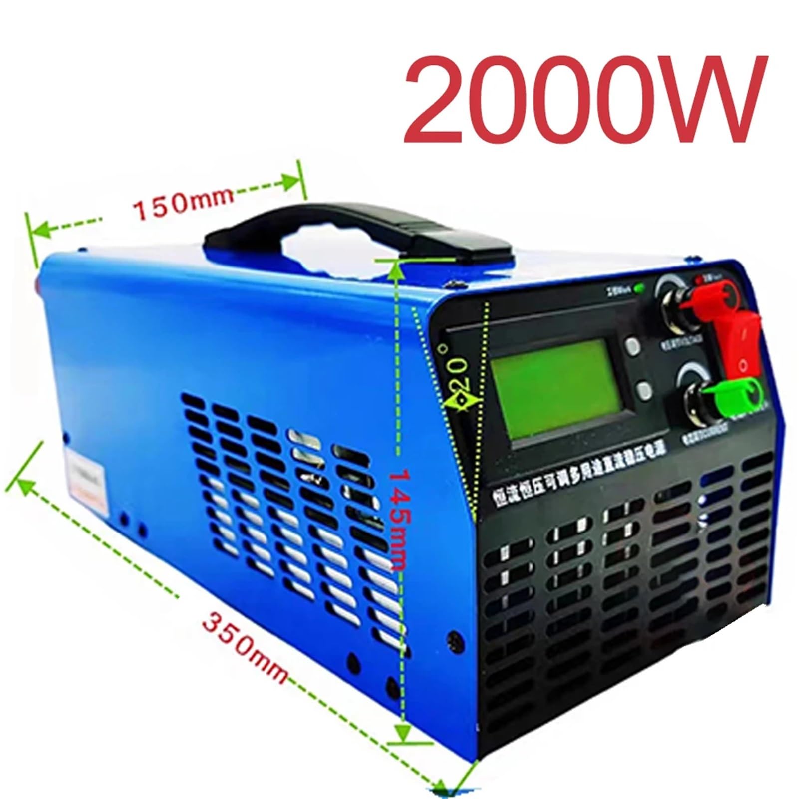 sujeniir 2000W Adjustable Voltage Current Lithium Lead-Acid LiFePO4 Battery Charger 0-15V 0-40V 0-160V 0-300V 0-140A 0-55A 0-13A 0-7A(0-120V 0-18A,220VAC US)