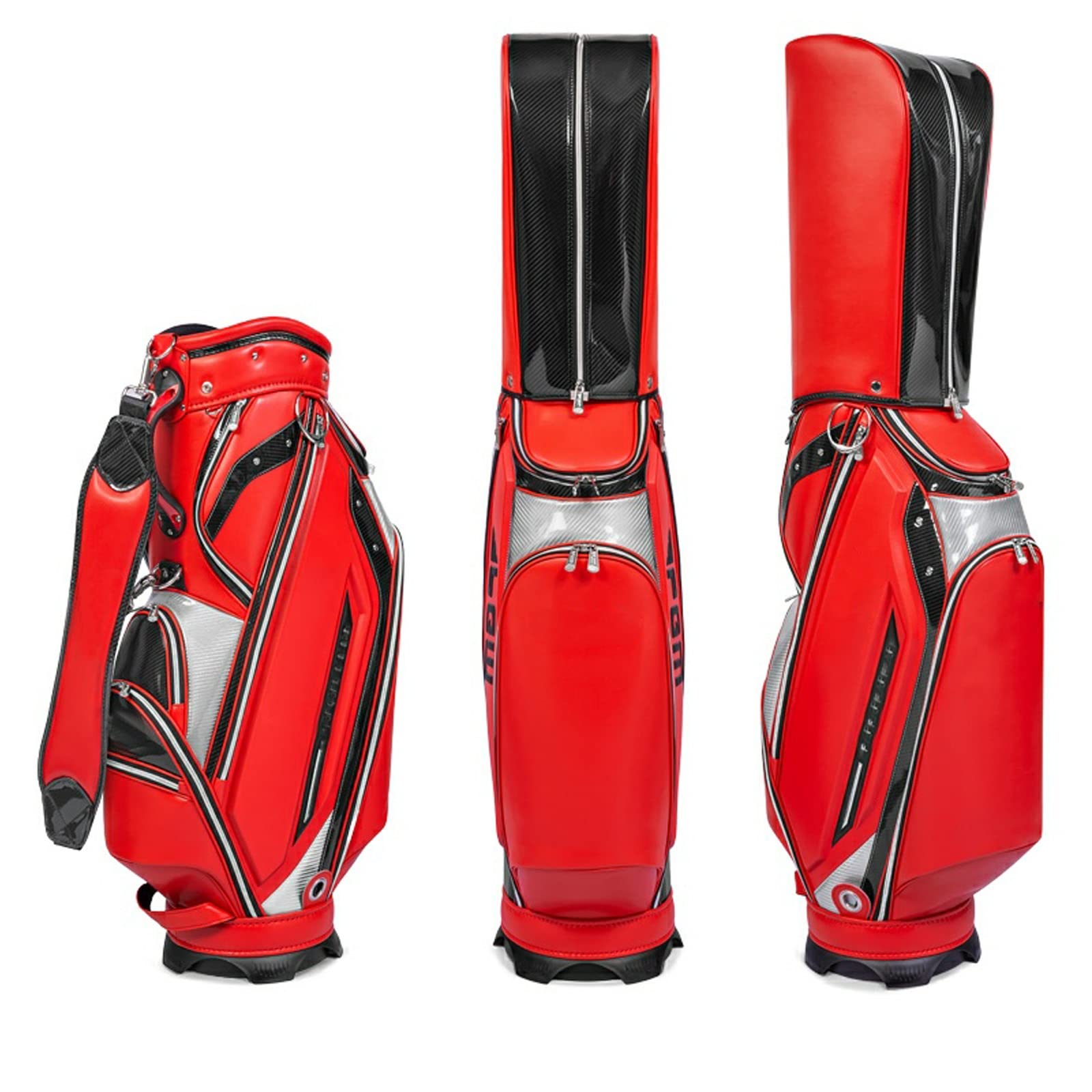 Golf Stand Bag for Men & Women, Golf Push Cart Bag, Space Saving Mens Golf Bag, Padded Shoulder Straps, Lightweight, Resistant, Excellent Zipper Universal Size