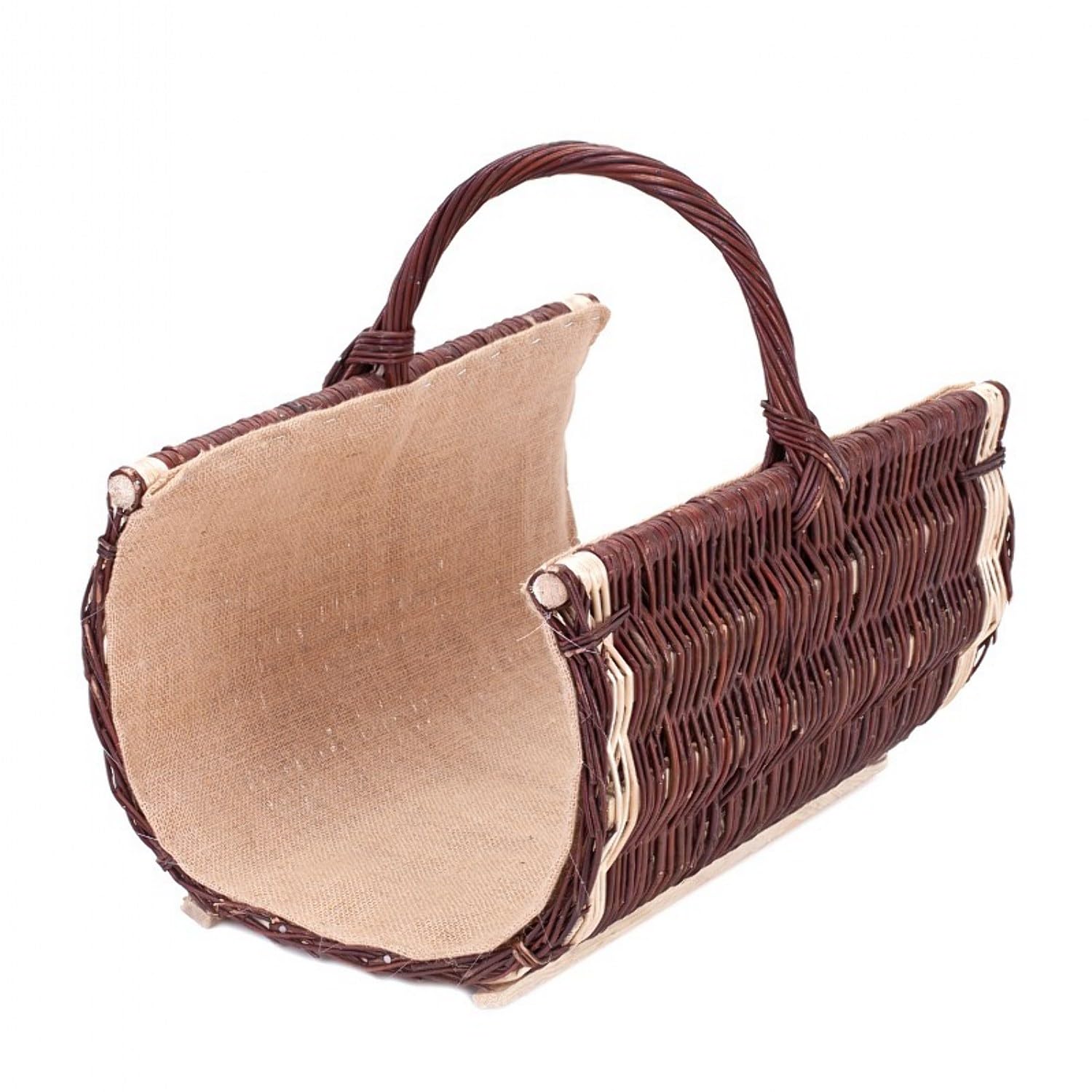 Cesta Portalegna da Interno in Vimini Porta Legna da Interni Fatto a Mano Cesta in Vimini per Legno Cestino per tronchi Ceste per Legna da Interno