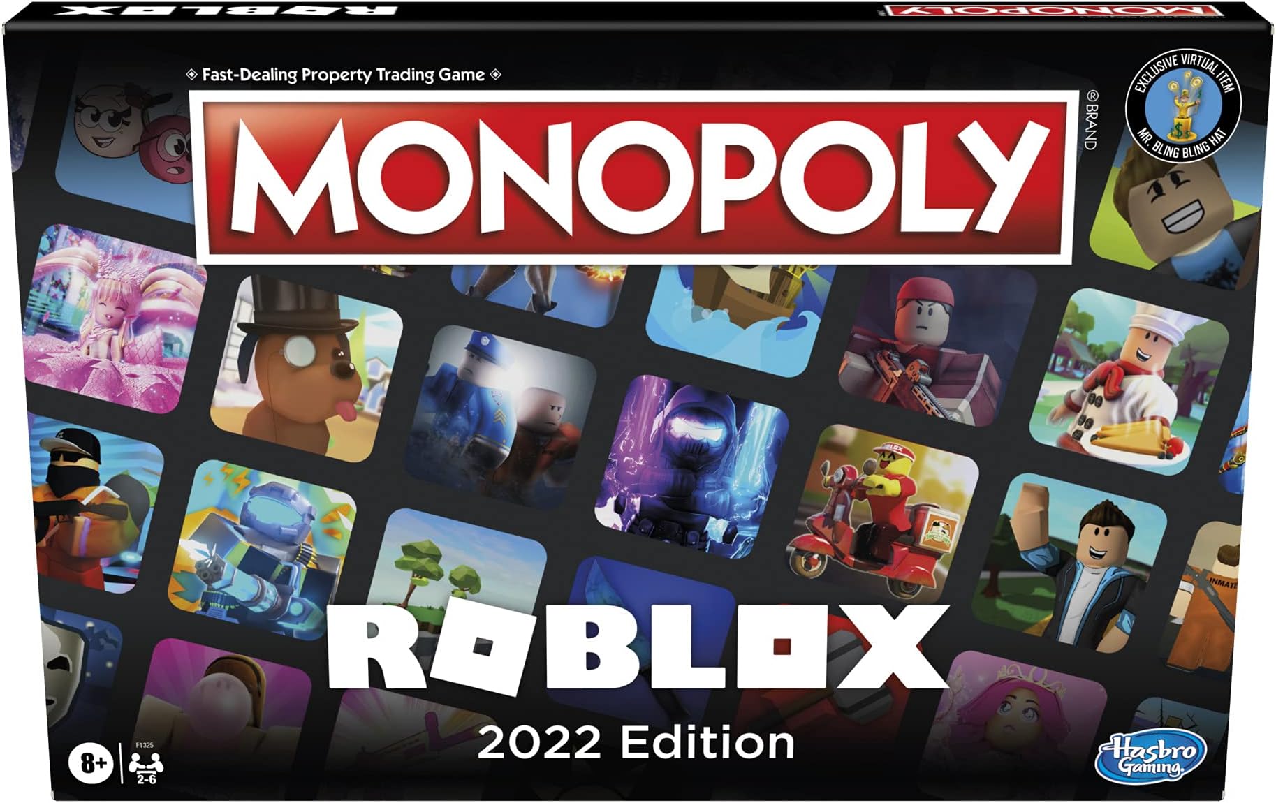 Monopoly: Roblox 2022 Edition Board Game, Buy, Sell, Trade Popular Roblox Experiences [Includes Exclusive Virtual Item Code] 6 players