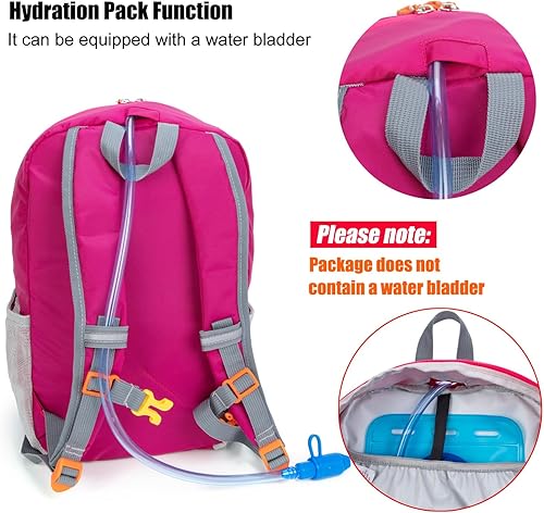 Miniatura 5 de IVYGREEN Mochila de senderismo para niños pequeños para niños o niñas, mochila pequeña para acampar o viajar, Rosa, Mochilas Daypack