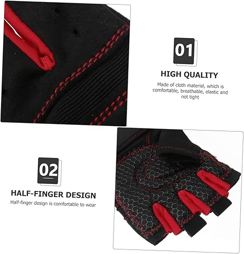 Miniatura 7 de GAFOKI 1 Mens Glives Fingerless Mittens Hanging Gloves Half-Finger Gloves Weight Lifting Gloves Liner Fitnesss