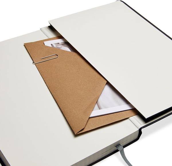 Amazon Basics Carnet classique, A5, quadrillé, Grand Format, noir - 4
