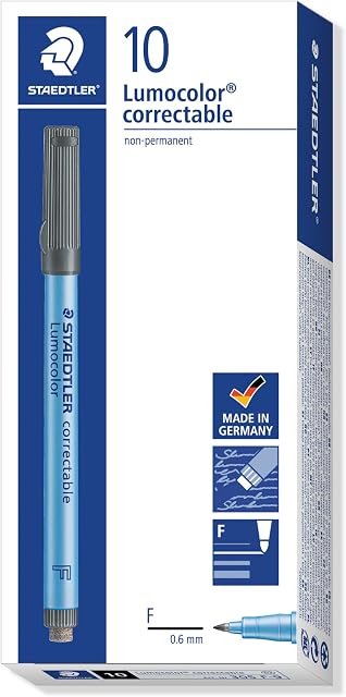 Lumocolor Correctable Pen Fine Point Black-Pack of 10