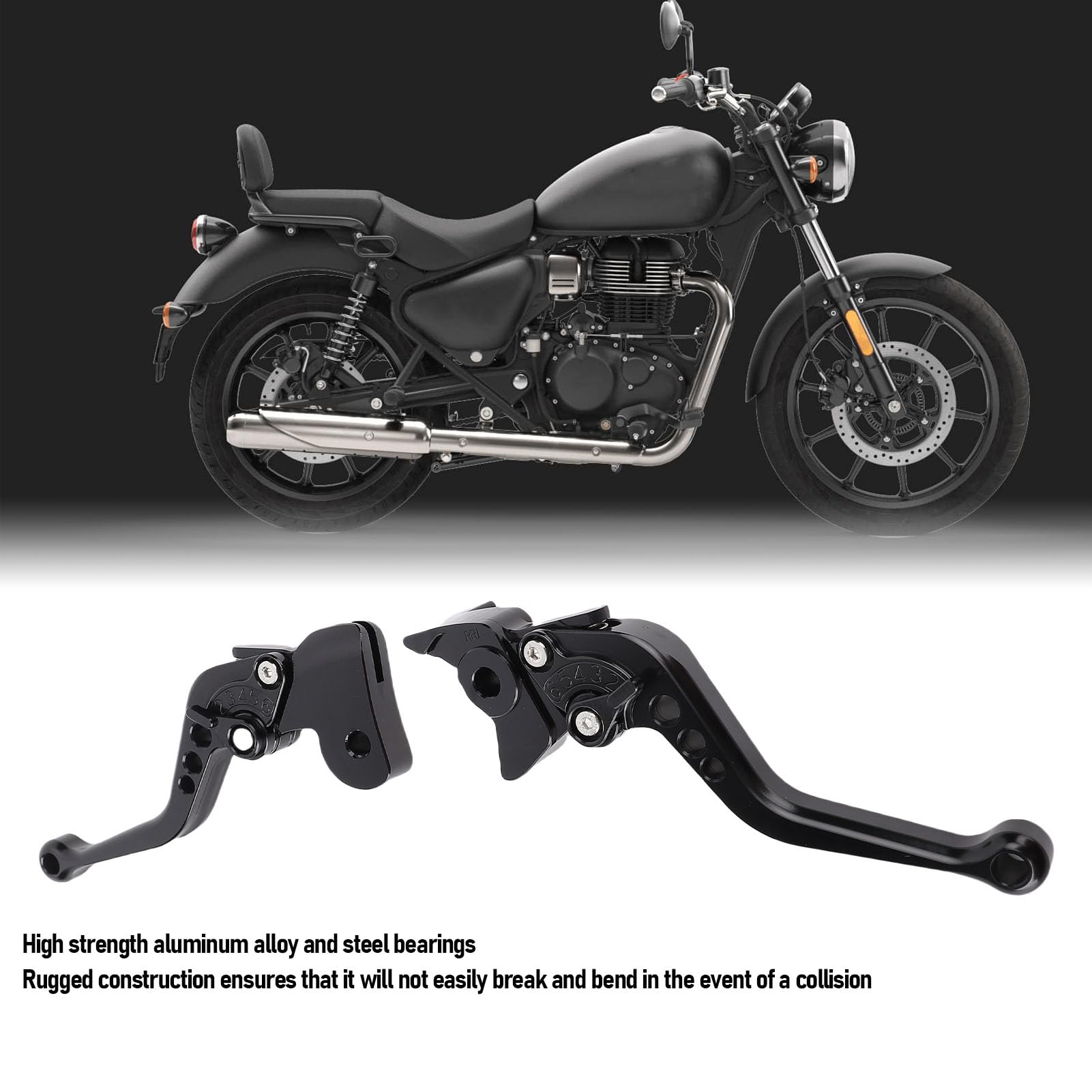 Folding Adjustable Brake Clutch Levers For All Royal Enfield Black