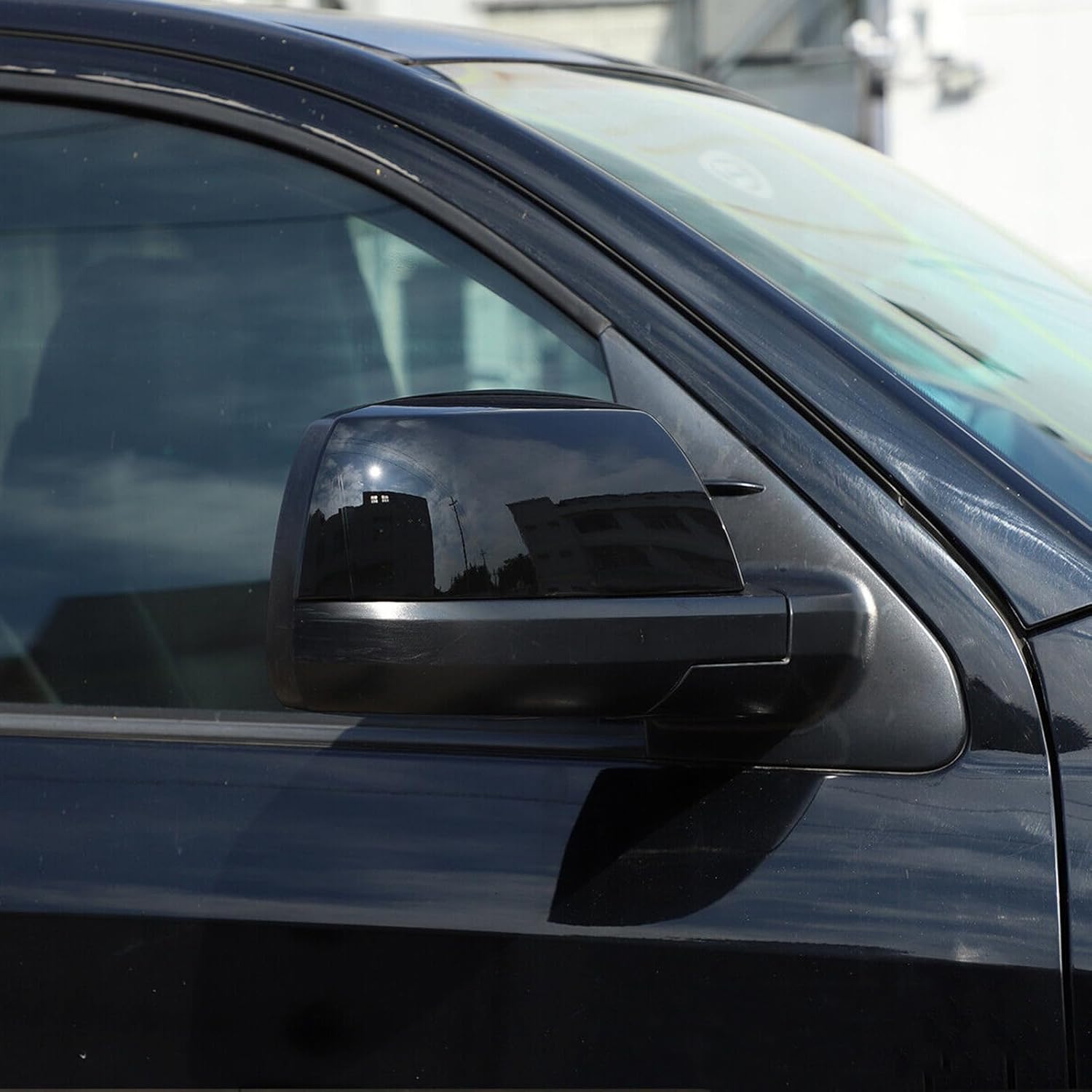 Driver & Passeger Side Gloss Black Mirror Cap Cover fits For Toyota Tundra Sequoia 2007-2021 Repace 87915-0C040 87945-0C020