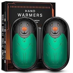 DAXING Hand Warmers Rechargeable 2 Pack, Pocket Hand Warmers with AI Control, 3-Temp Setting, 2x10 Hours Safe Heat, Electric Hand Warmers Fit Gloves for Skiing, Fishing, Hunting, Women Xmas Gifts