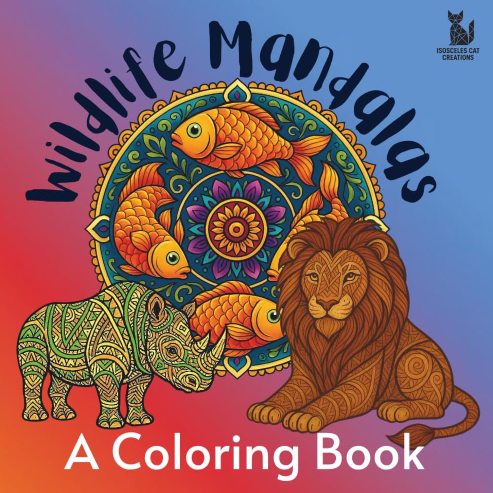 Wildlife Mandalas: A Relaxing & Beautiful Coloring Experience.