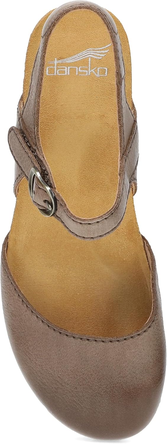 Dansko Tiffani Wedge Sandal for Women – Cushioned, Contoured Footbed for All-Day Comfort and Support – Hook & Loop Strap with Buckle Detail – Lightweight Rubber Outsole - Image 2