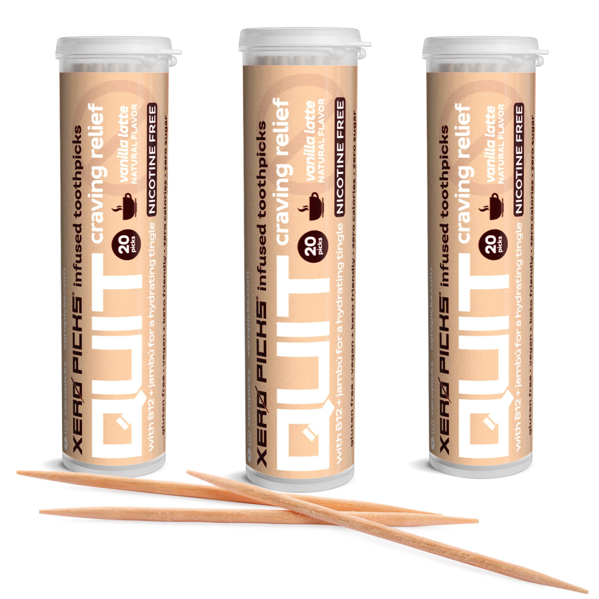 tobacco flavored toothpicks Xero Picks Infused to Help Quit Smoking MADE IN THE USA Sweet Wood Flavored Nicotine Toothpicks