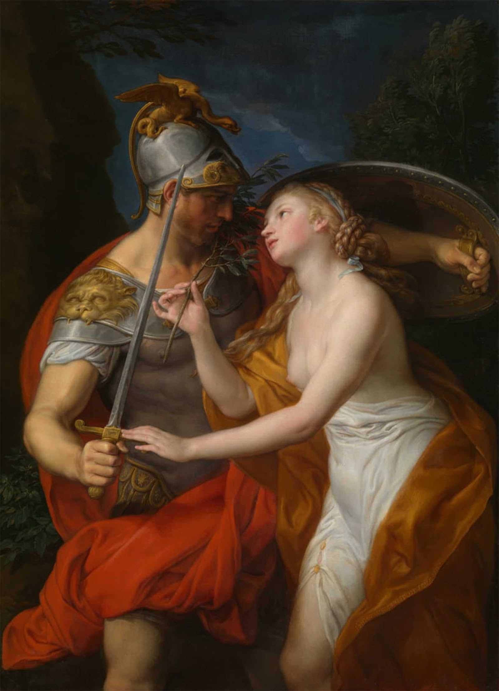 SERENDIPITP Abstract Painting Mural Print Picture Wall Decor Painting Allegory of Peace and War by Pompeo Girolamo Batoni Vintage Wall Artwork for Home Decor 60x90cm