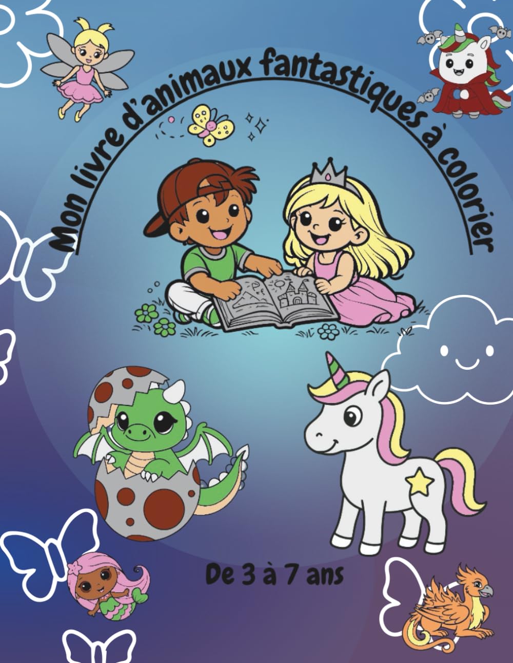 Mon livre d’animaux fantastiques à colorier: Coloriages pour enfant de 3 à 7 ans